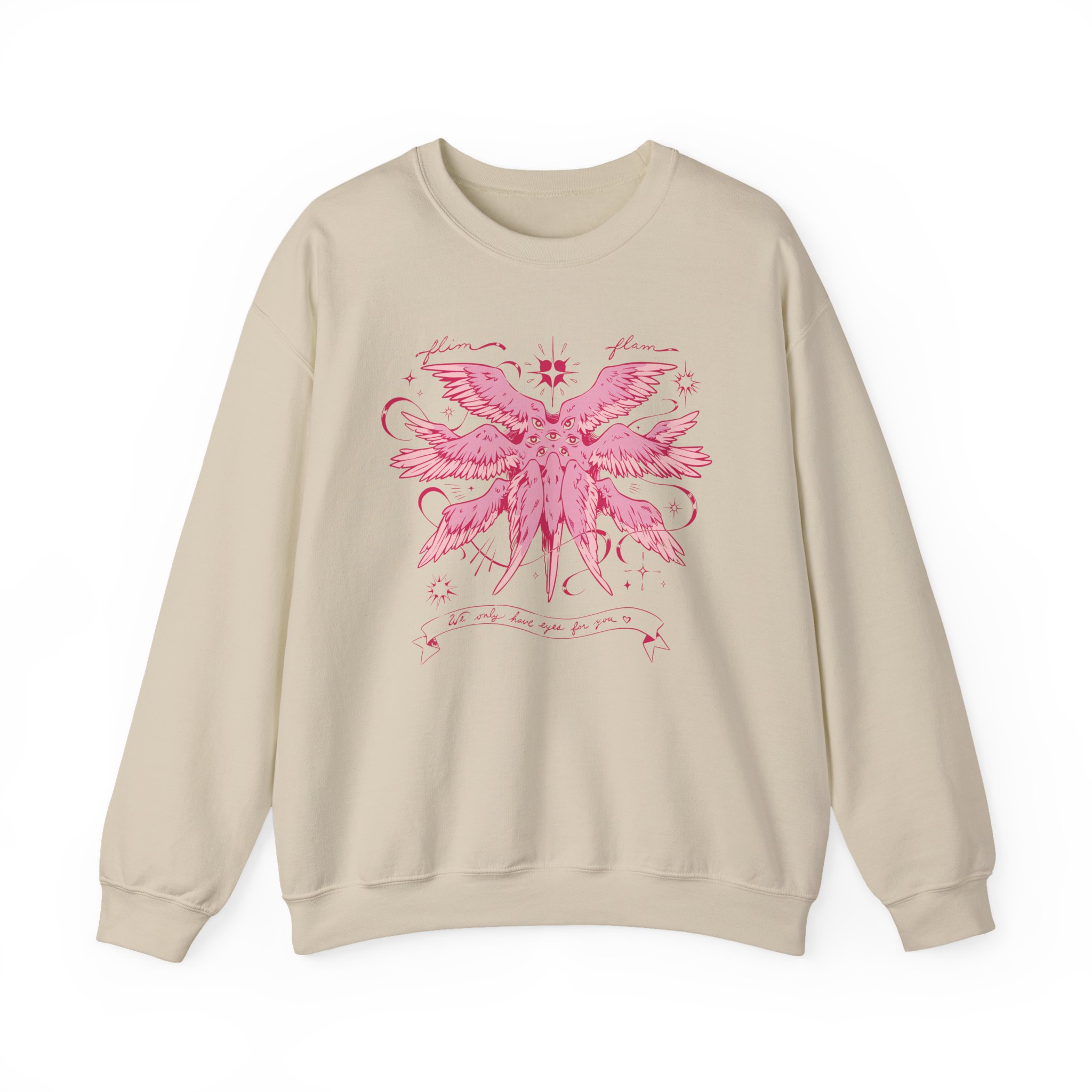 Flamingo Flim Flam Angel Unisex Heavy Blendâ„¢ Crewneck Sweatshirt