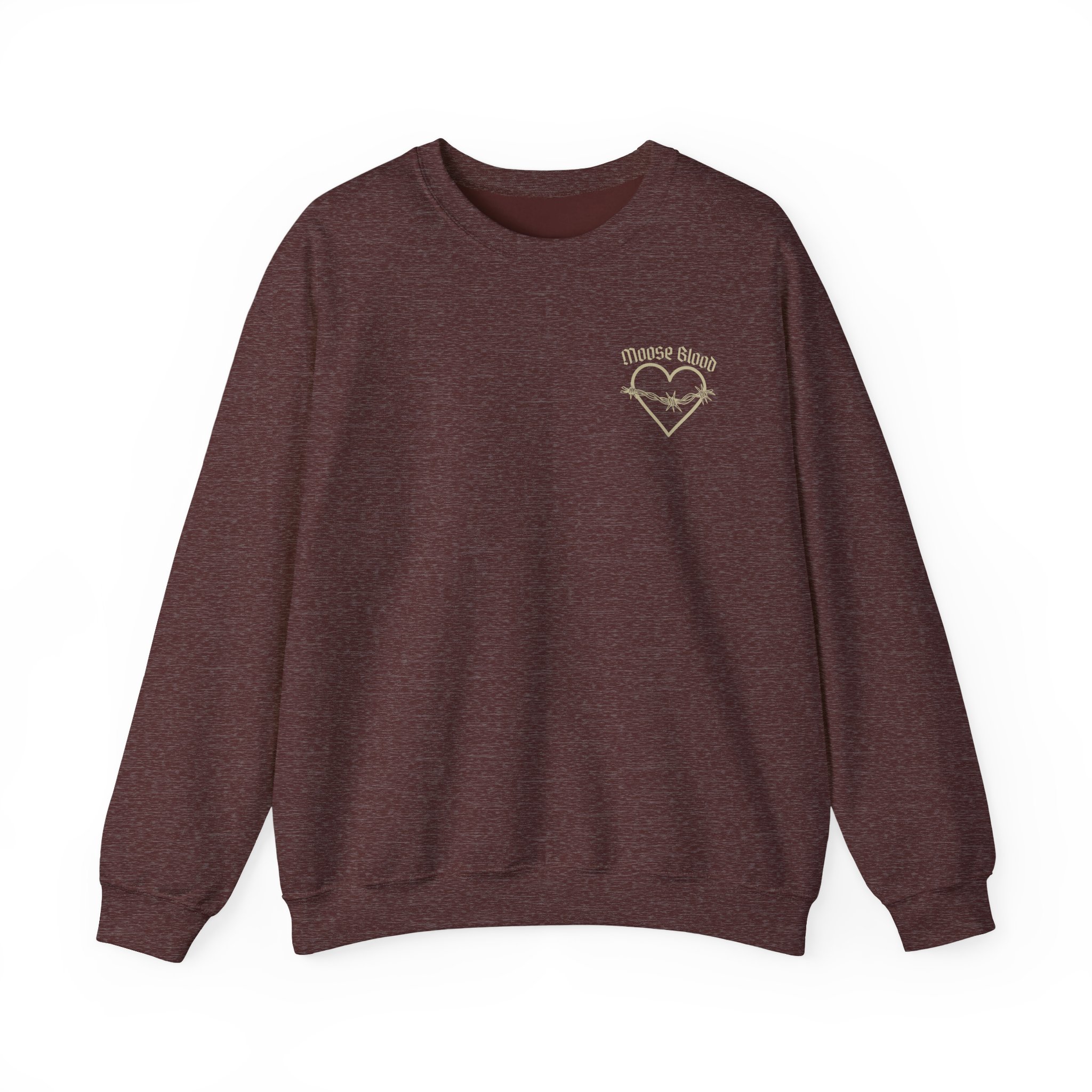 Moose Blood Barbed Wire Heart Unisex Heavy Blendâ„¢ Crewneck Sweatshirt