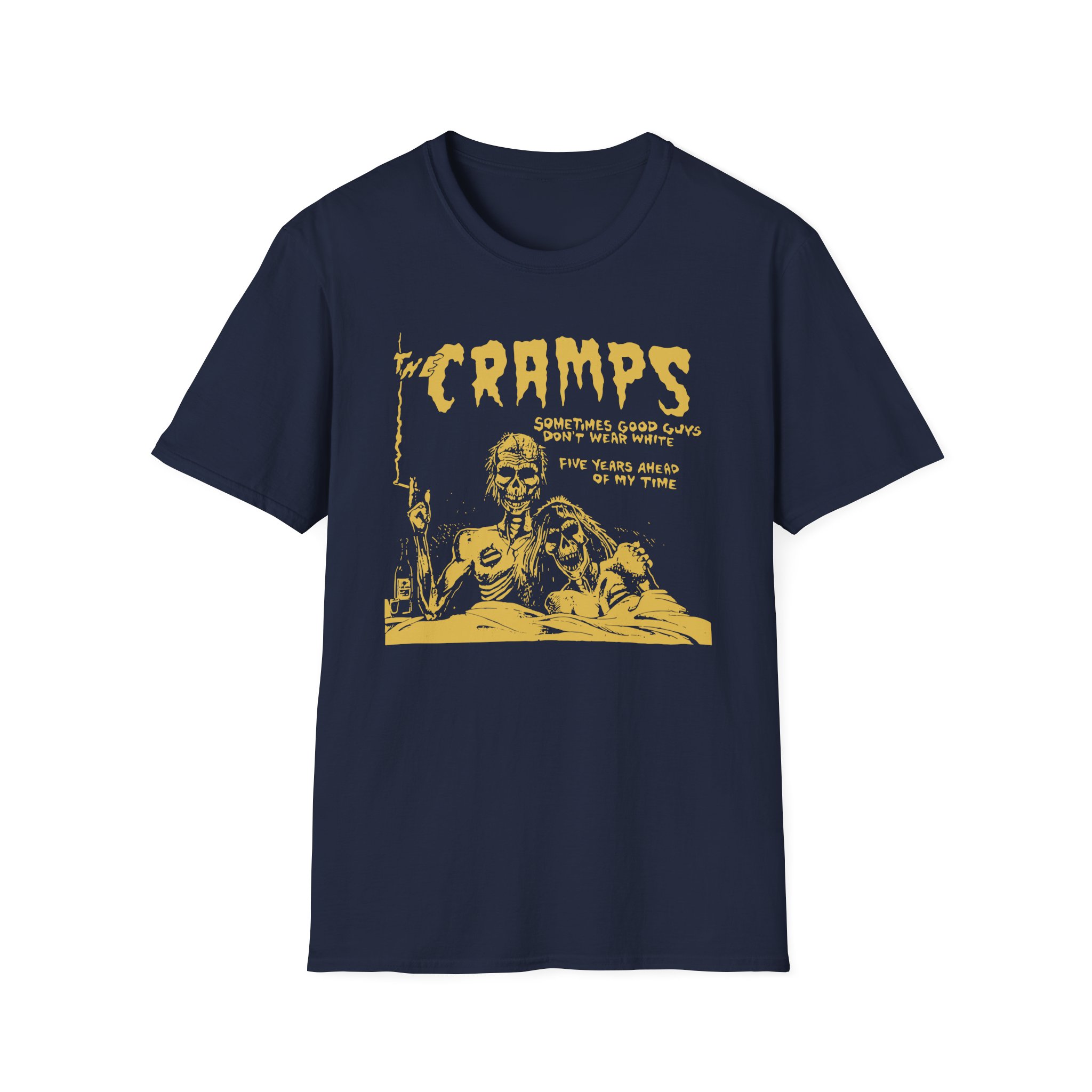 The Cramps Sometimes Good Guys Don’t Wear White Unisex Softstyle T-Shirt