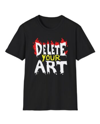 Drawfee Delete Your Art Unisex Softstyle T-Shirt