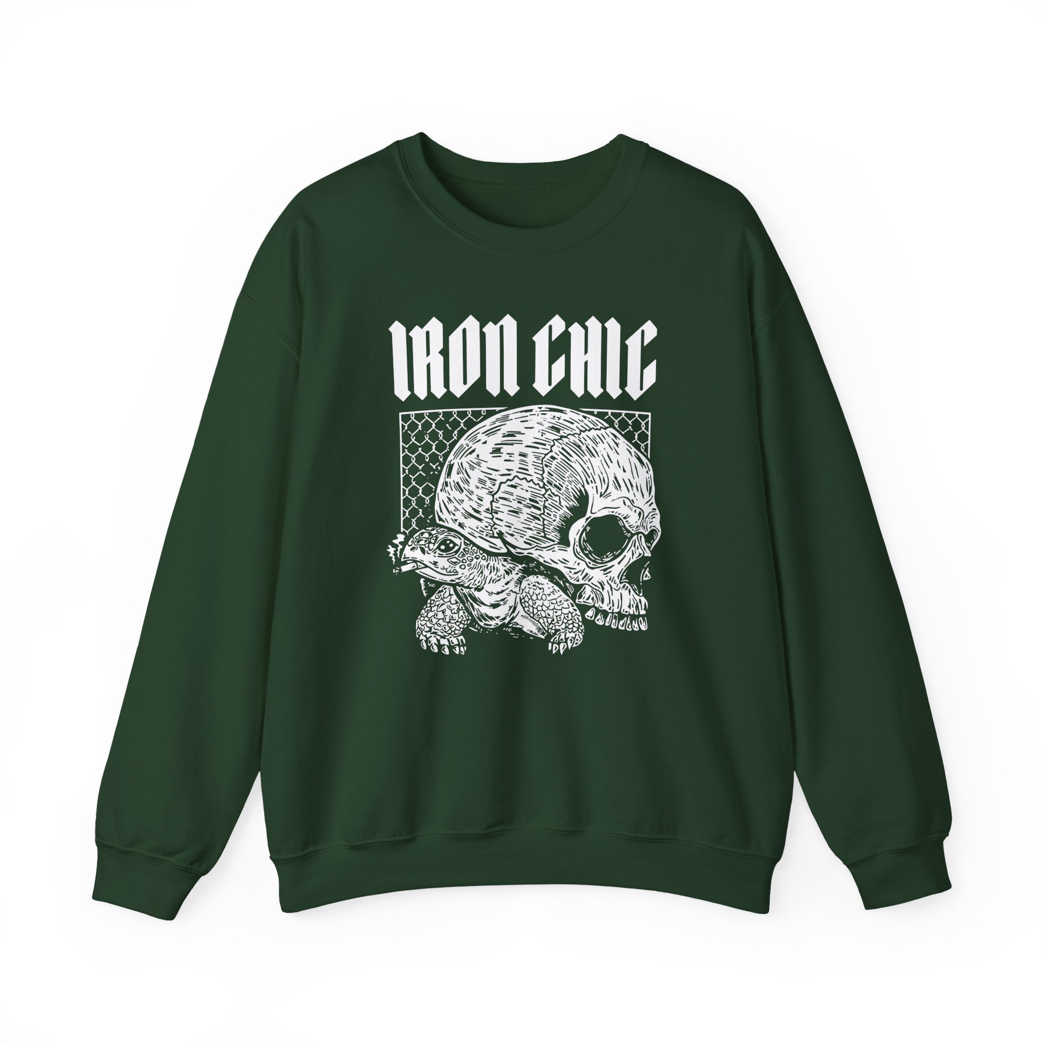 Iron Chic Turtle Unisex Heavy Blend Crewneck Sweatshirt