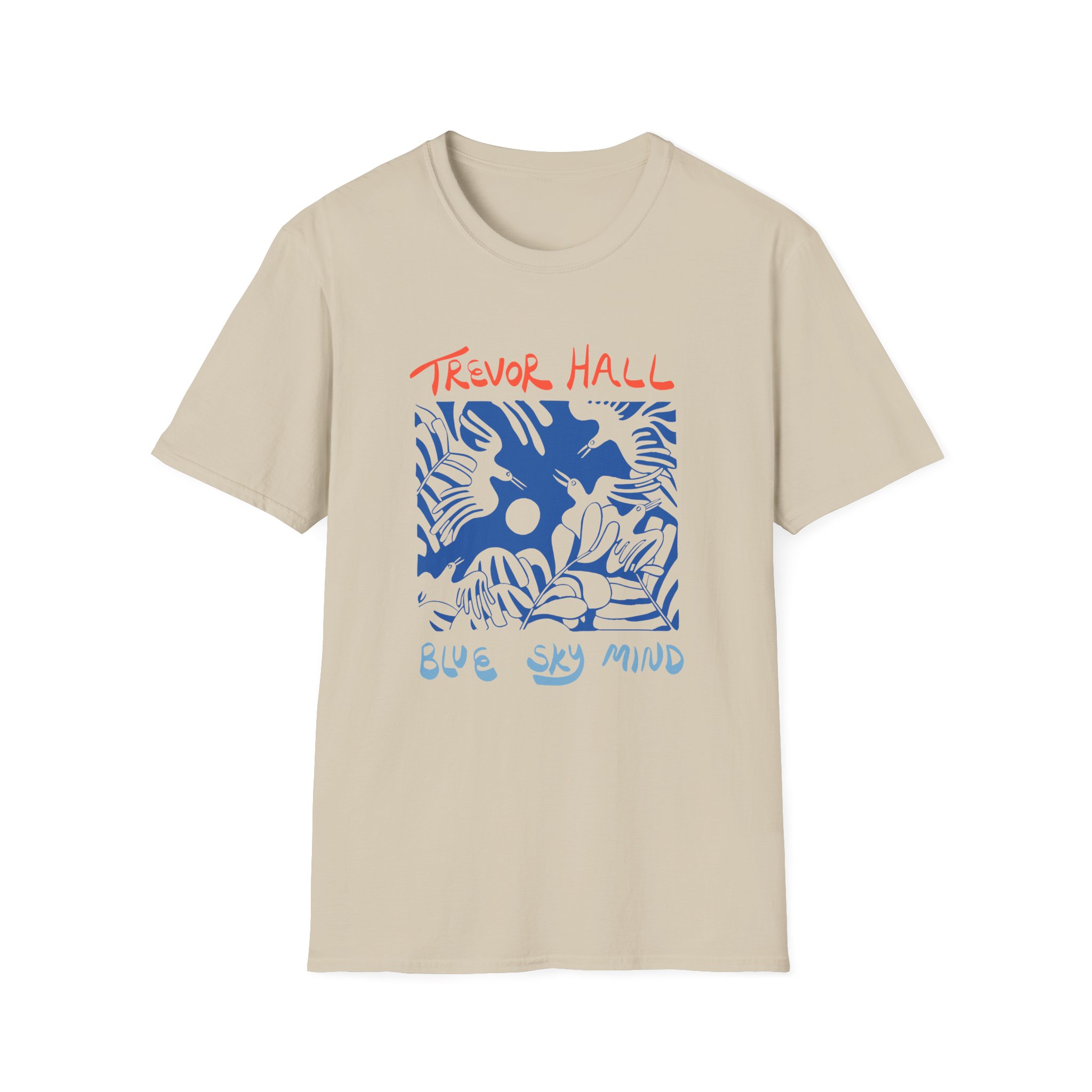 Trevor Hall Blue Sky Mind Birds Unisex Softstyle T-Shirt