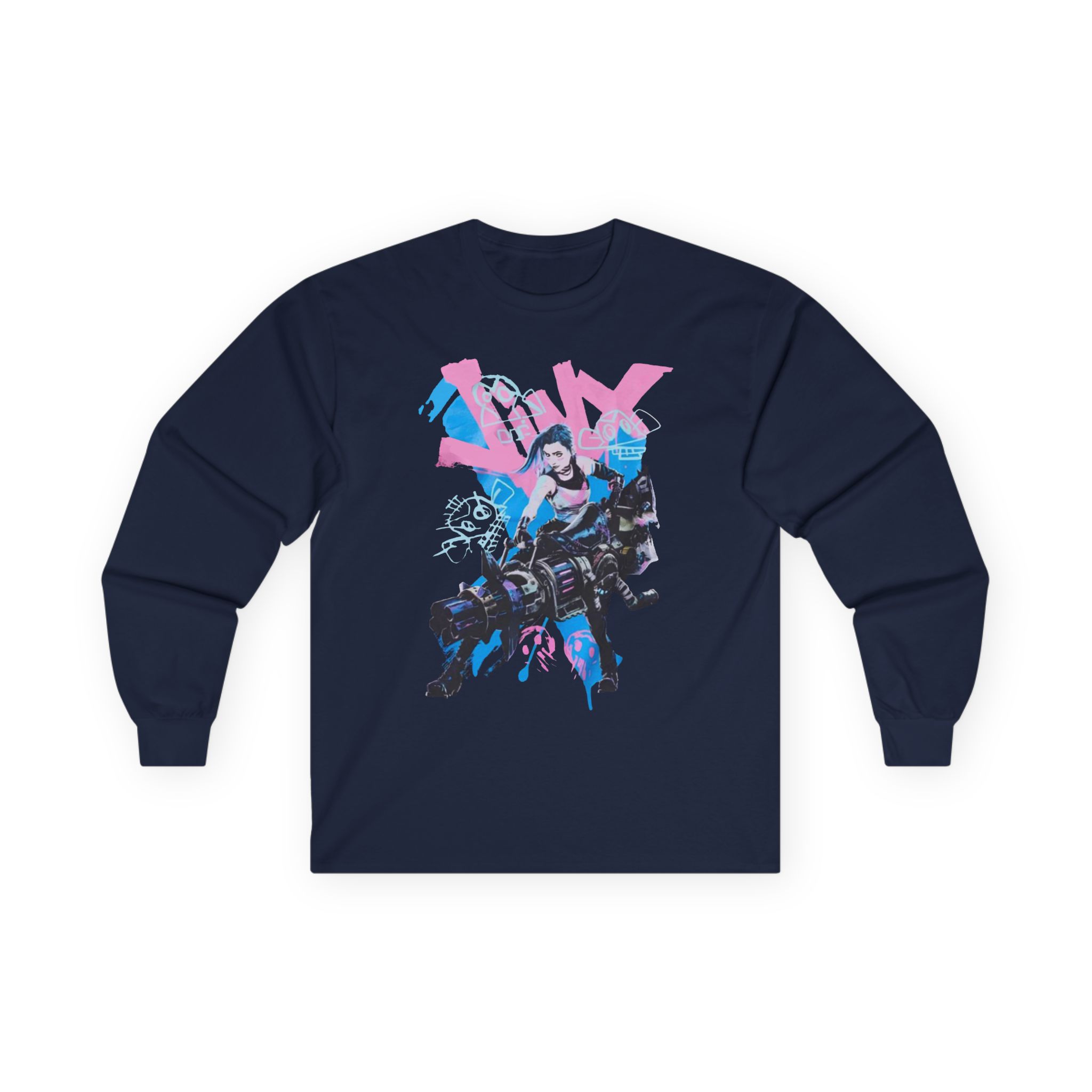 Jinx Arcane Graffiti Jumbo Unisex Ultra Cotton Long Sleeve Tee