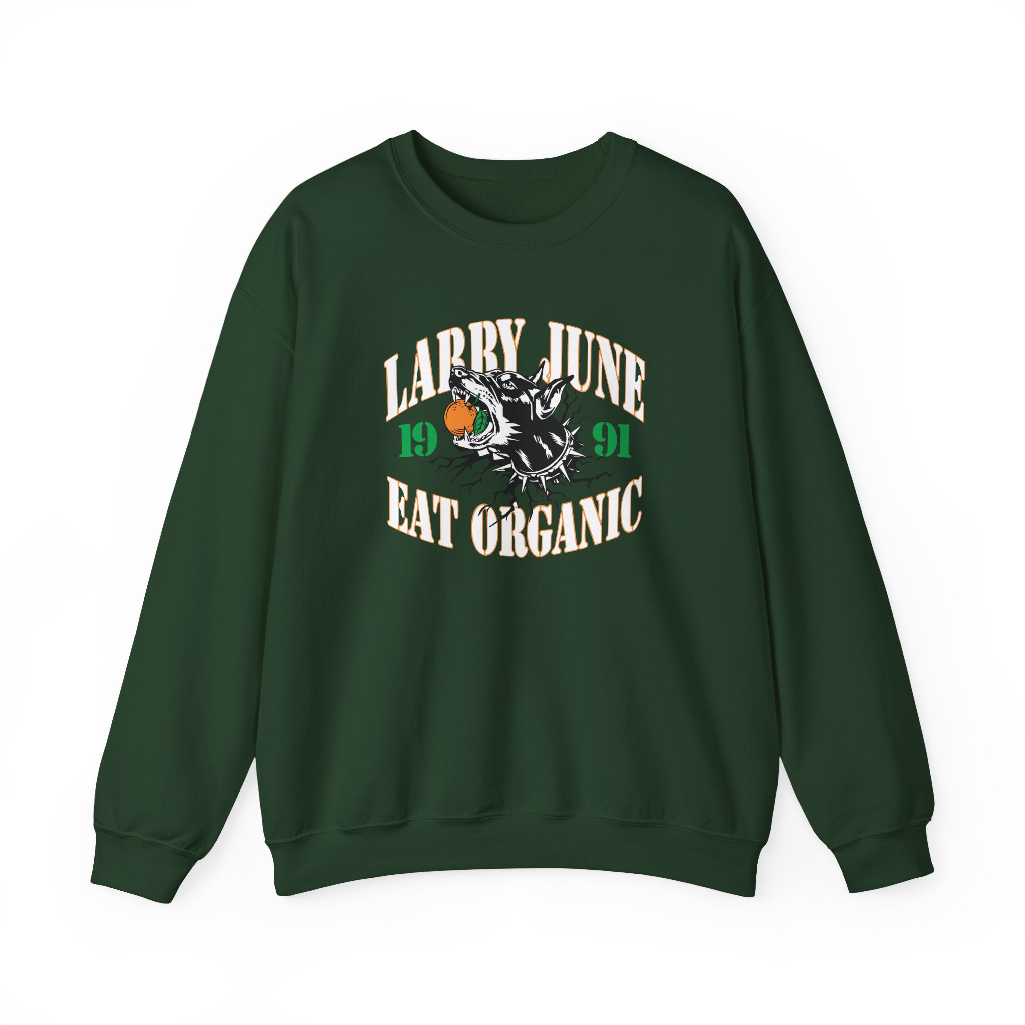 Larry June Eat Organic Unisex Heavy Blendâ„¢ Crewneck Sweatshirt