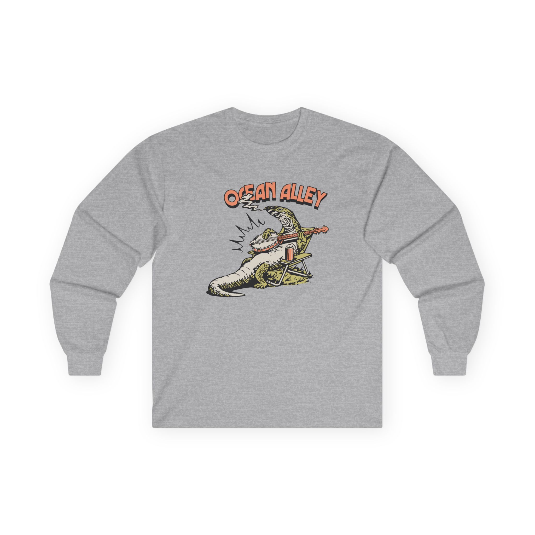 Ocean Alley Lizard Unisex Ultra Cotton Long Sleeve Tee