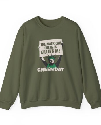Green Day Lady Liberty Protest Unisex Heavy Blend™ Crewneck Sweatshirt