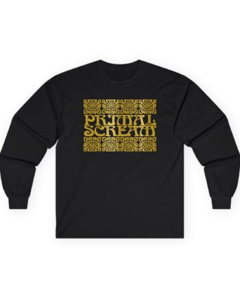 Primal Scream Black & Gold Deco Unisex Ultra Cotton Long Sleeve Tee
