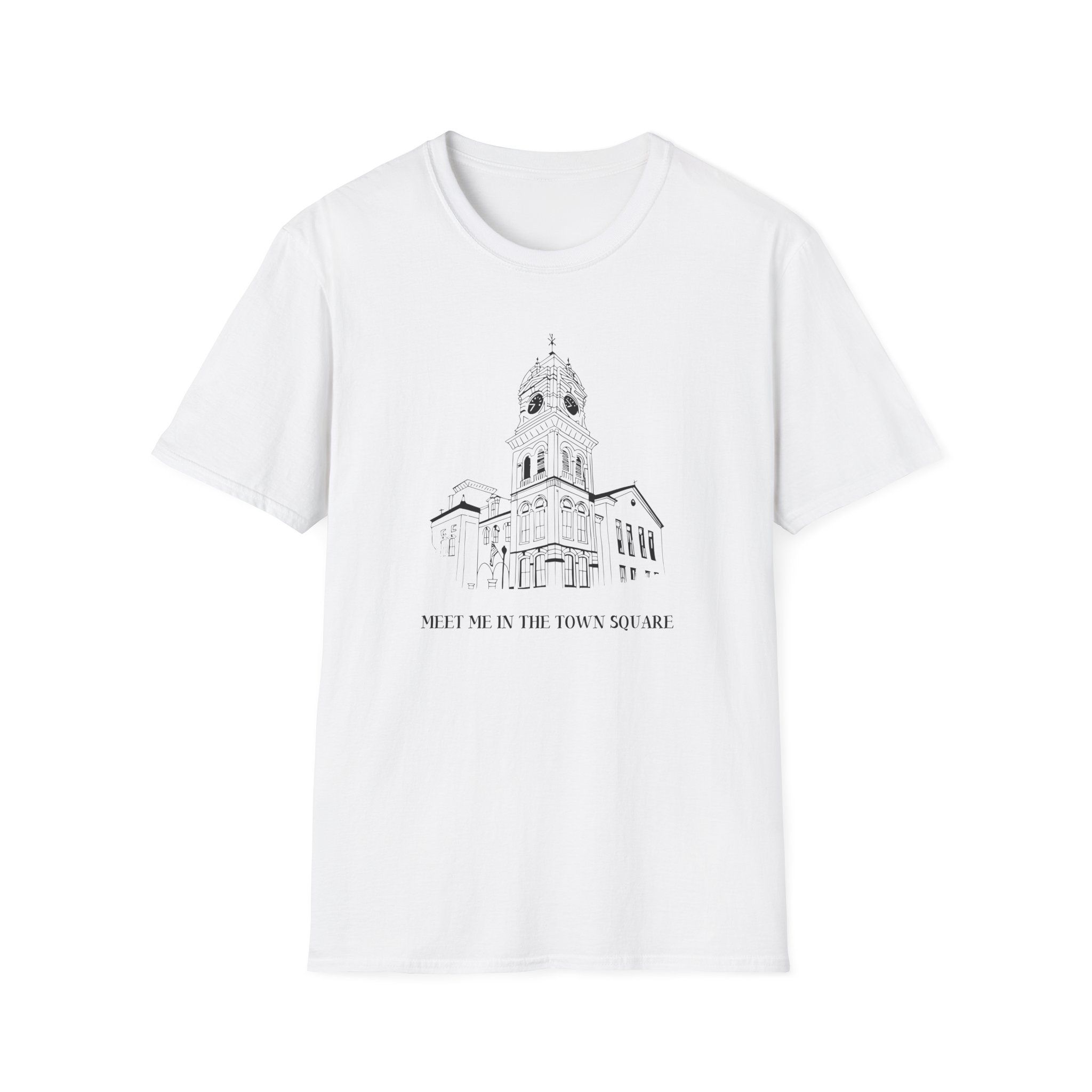 Nina Dobrev Eet Me in the Town Square Unisex Softstyle T-Shirt