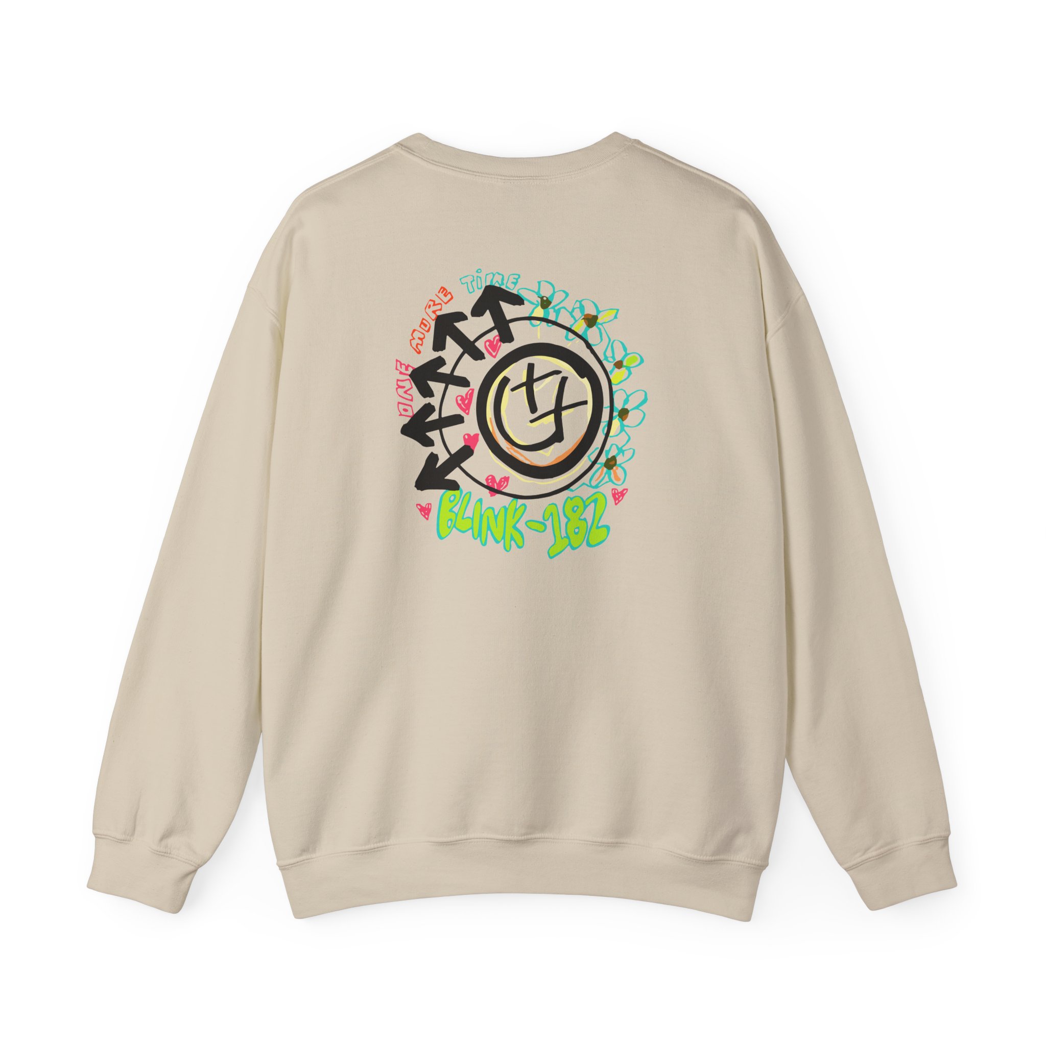 Blink 182 One More Time Smiley Sketch Unisex Heavy Blendâ„¢ Crewneck Sweatshirt