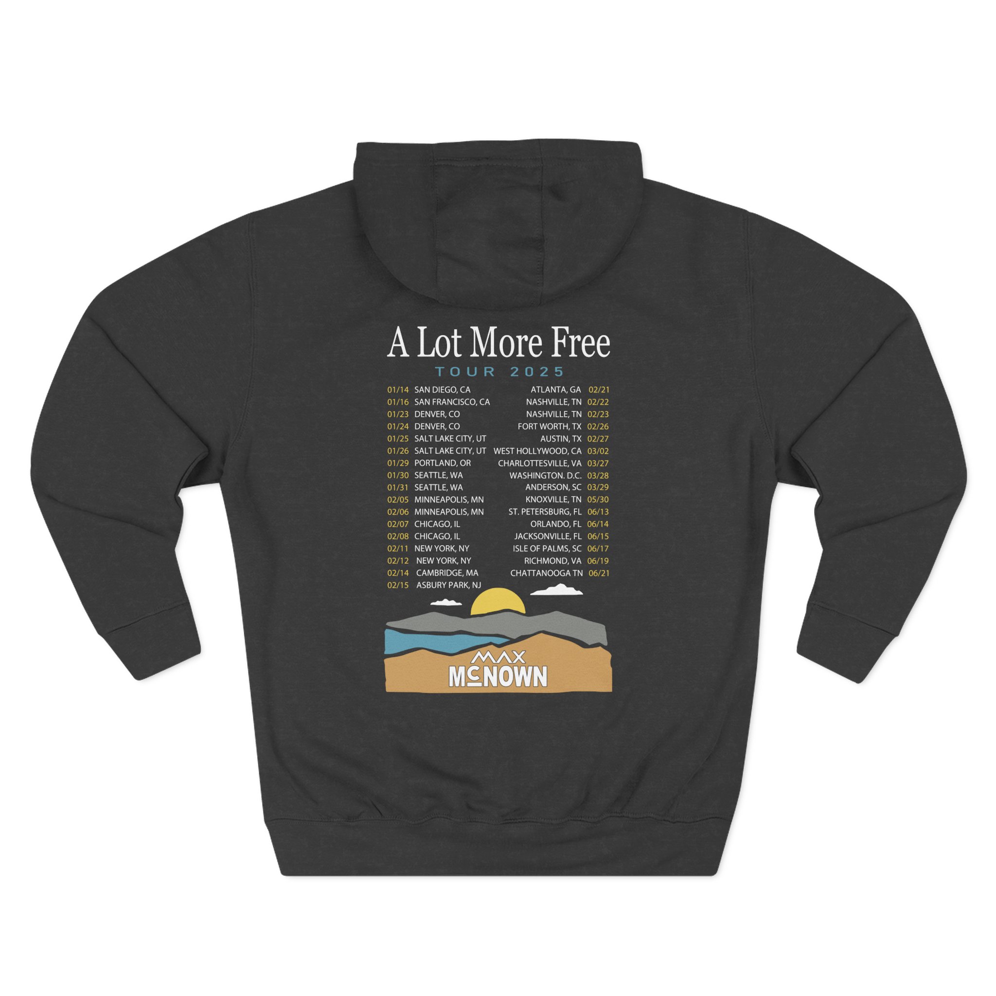 Max Mcnown US Tour Three-Panel Fleece Hoodie