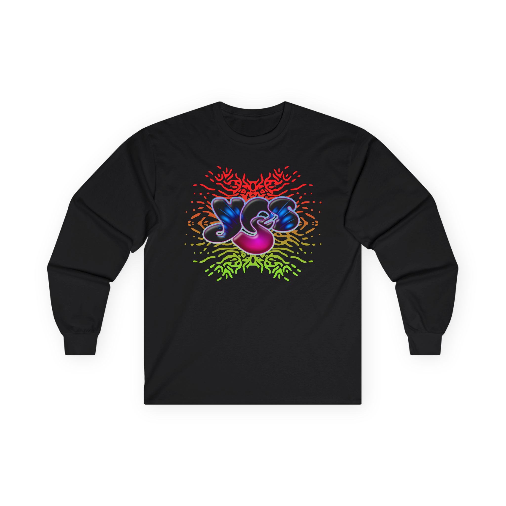 Yes Rainbow Abstract Logo Unisex Ultra Cotton Long Sleeve Tee