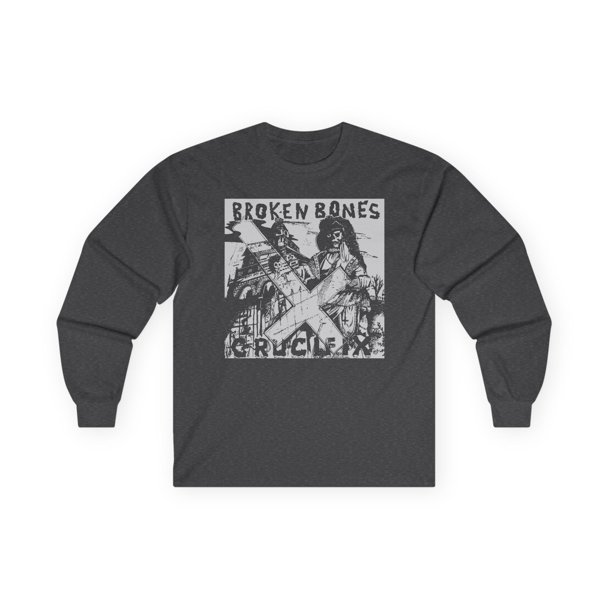 Broken Bones Crucifix Unisex Ultra Cotton Long Sleeve Tee