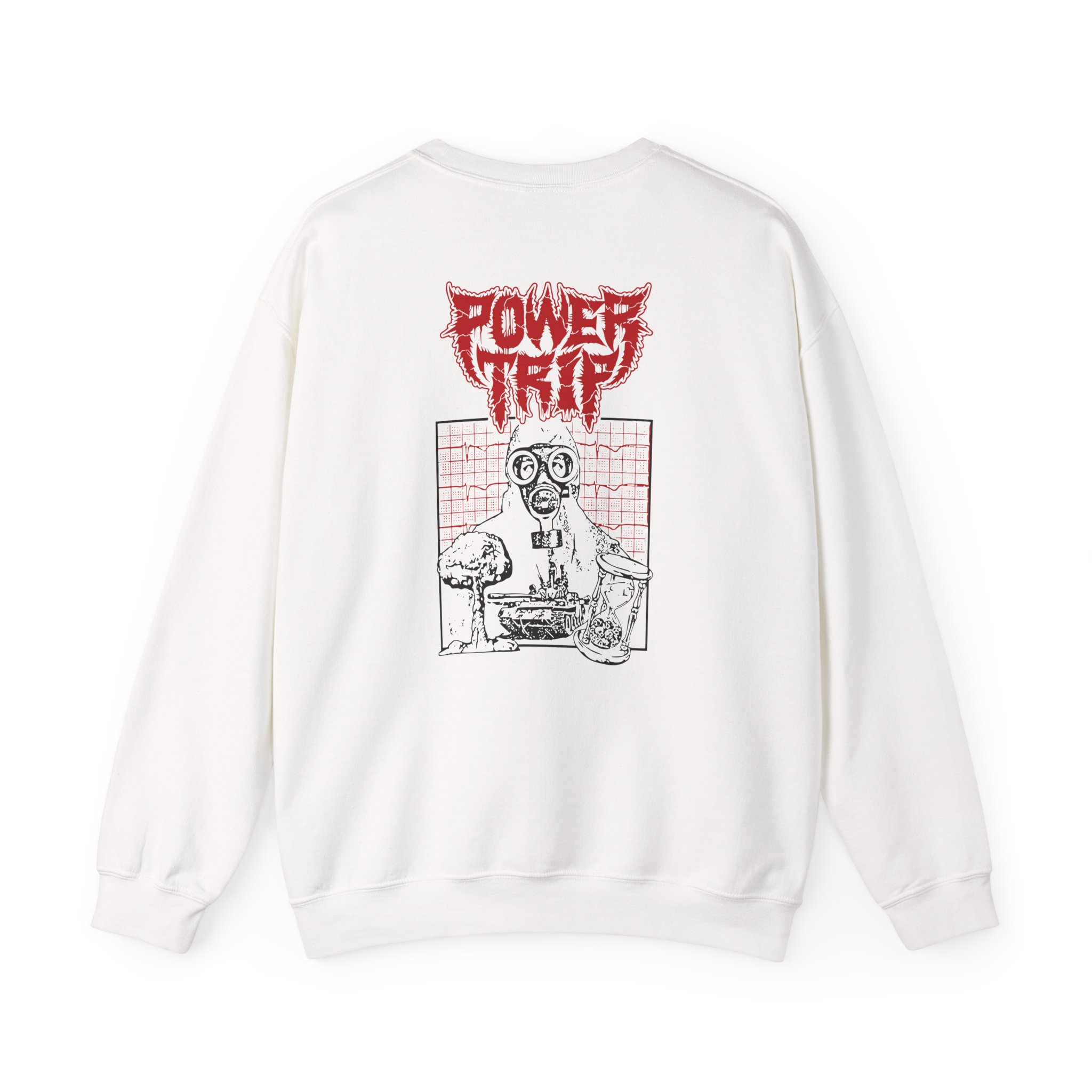 Power Trip Gas Mask Unisex Heavy Blendâ„¢ Crewneck Sweatshirt