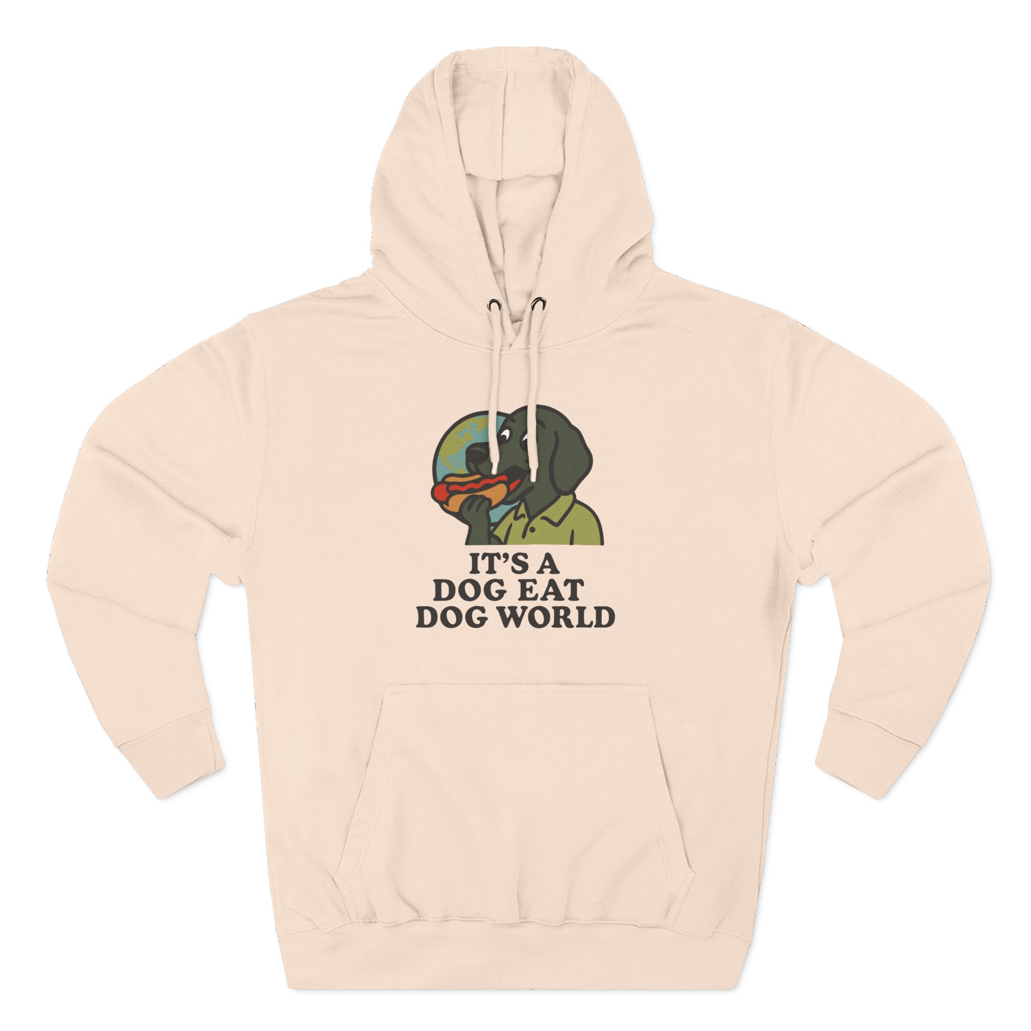 Dog Eat Dog World Three-Panel Fleece Hoodie