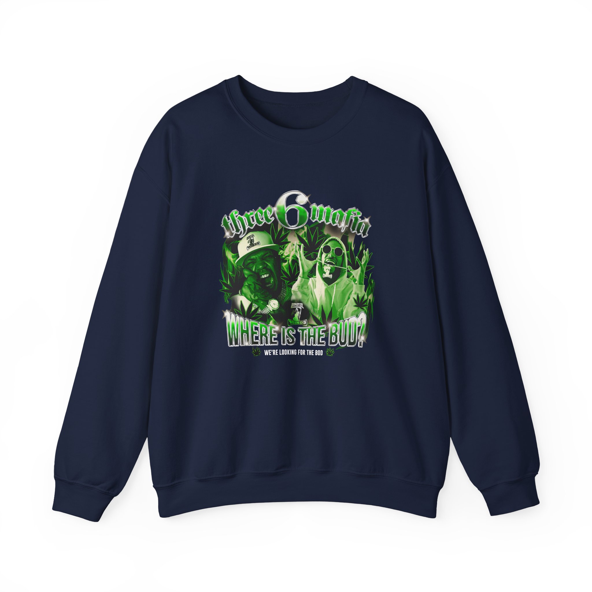 Three 6 Mafia Where is the Bud? Unisex Heavy Blendâ„¢ Crewneck Sweatshirt