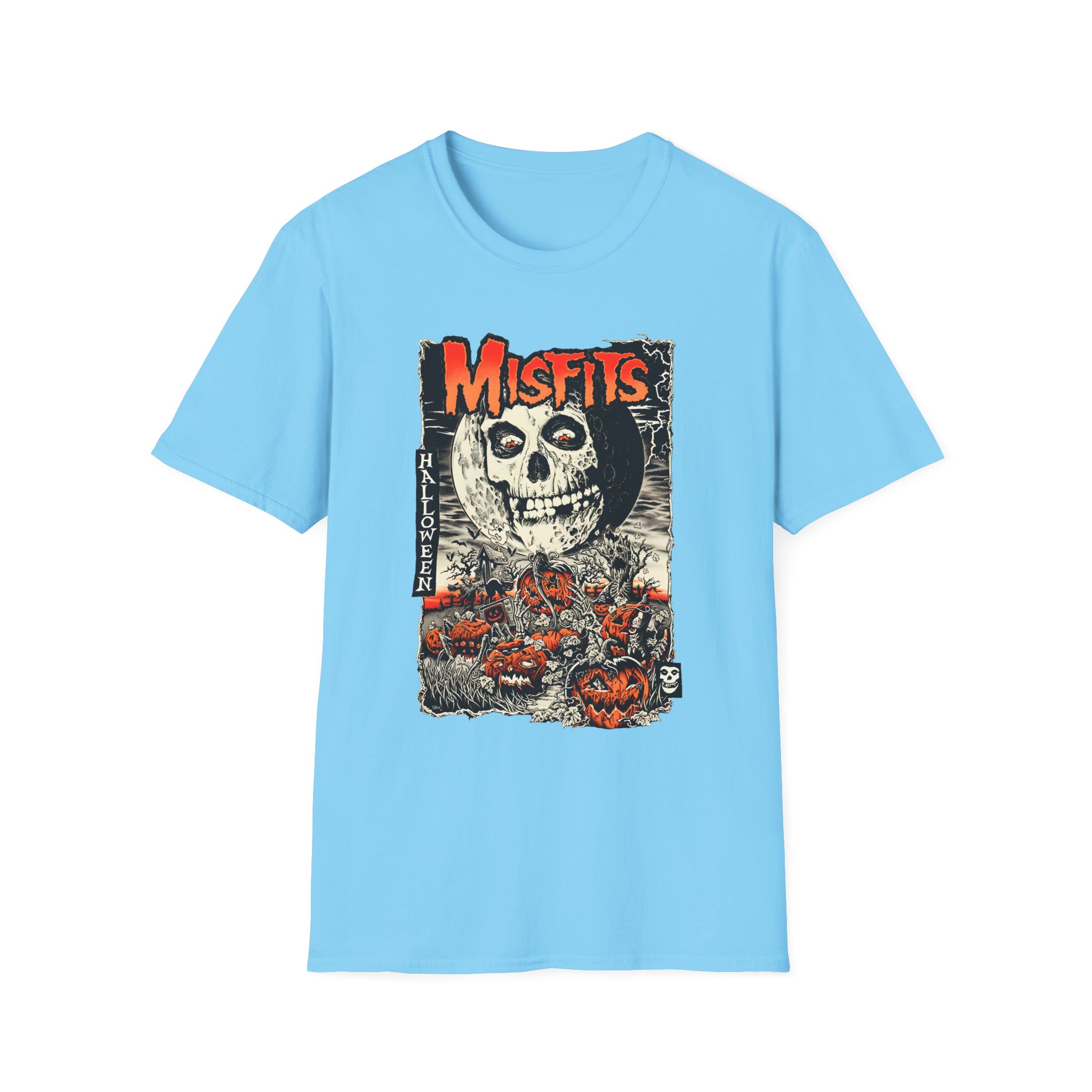 Misfits Fiendish Halloween by Mike Sutfin Unisex Softstyle T-Shirt