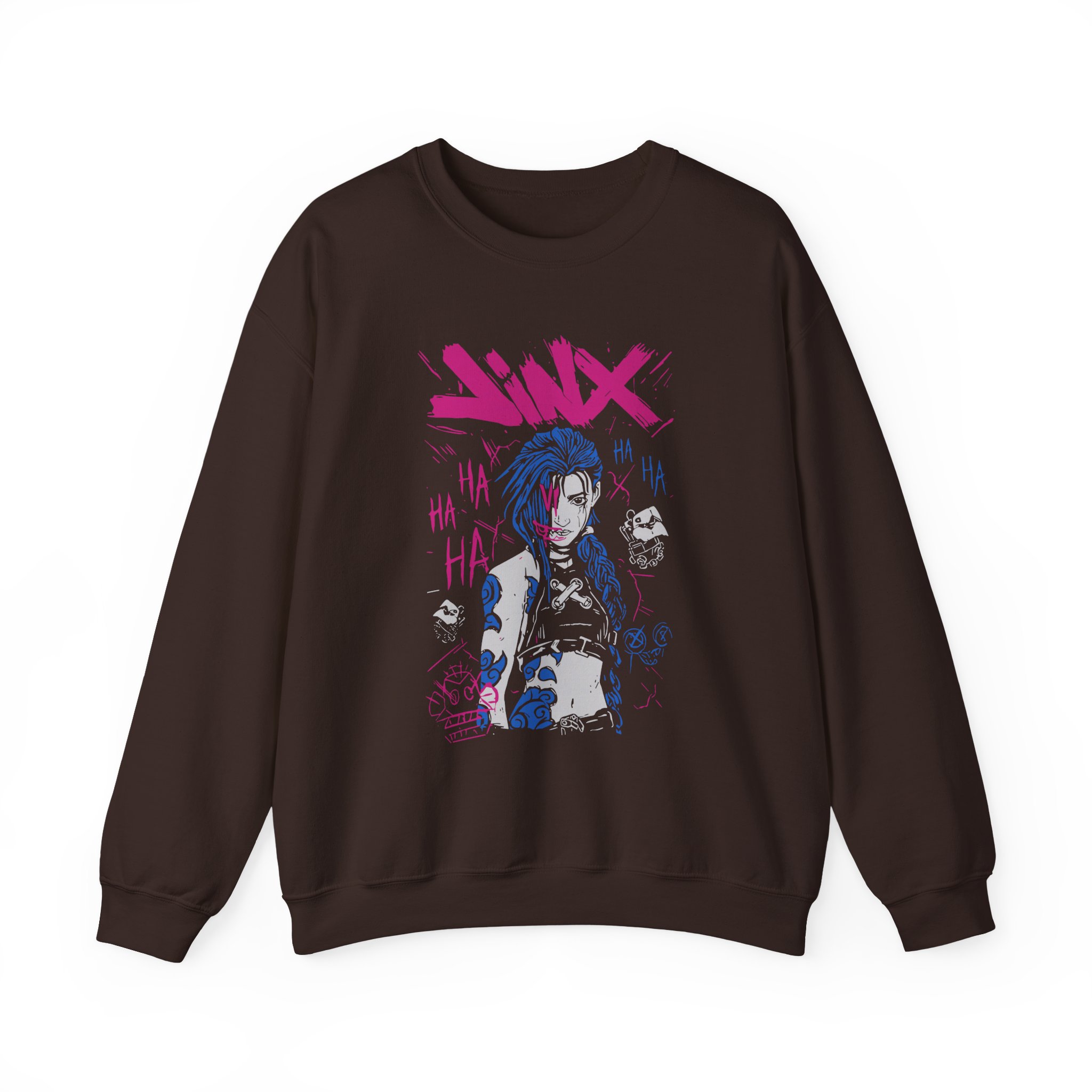 Jinx Arcane Art Unisex Heavy Blendâ„¢ Crewneck Sweatshirt