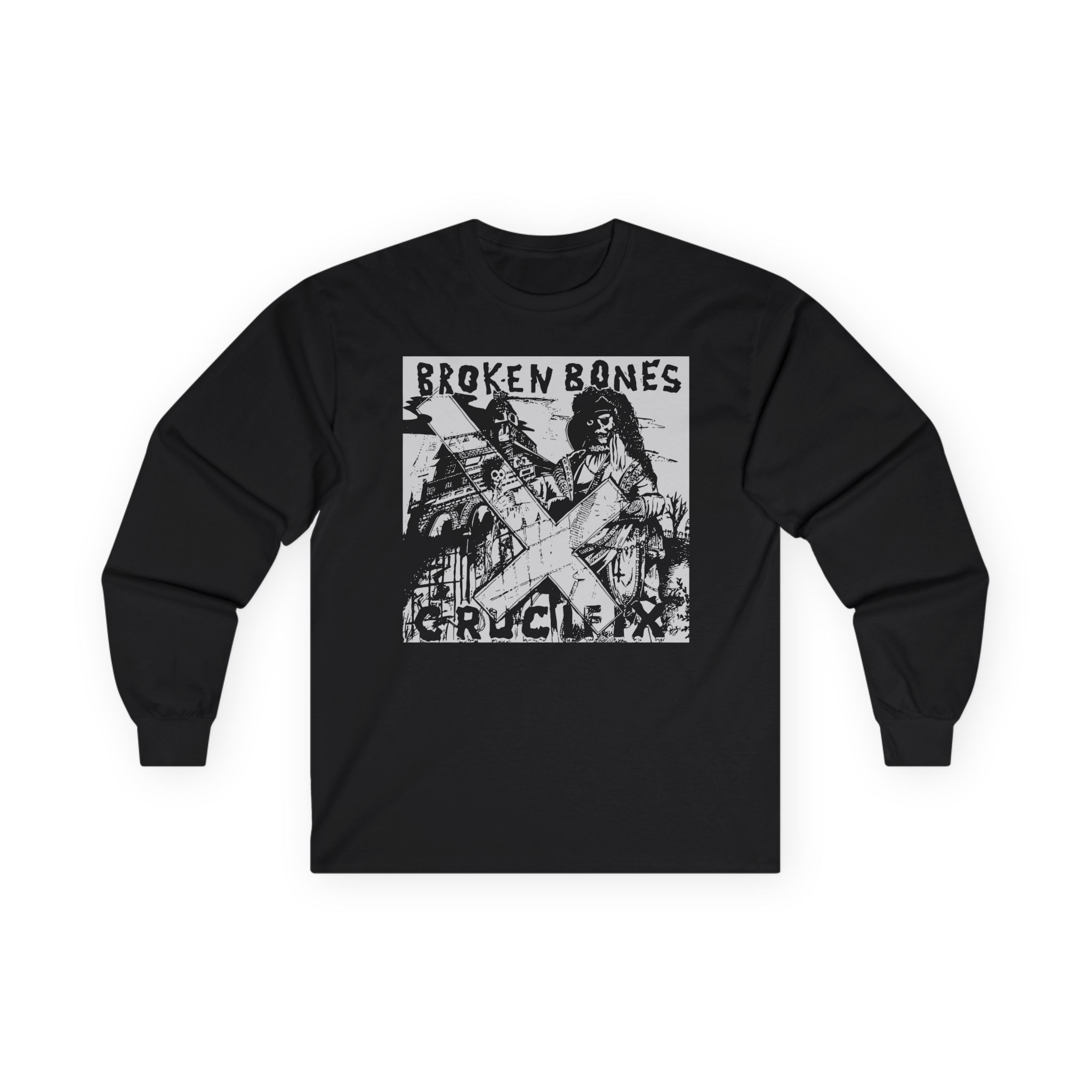 Broken Bones Crucifix Unisex Ultra Cotton Long Sleeve Tee