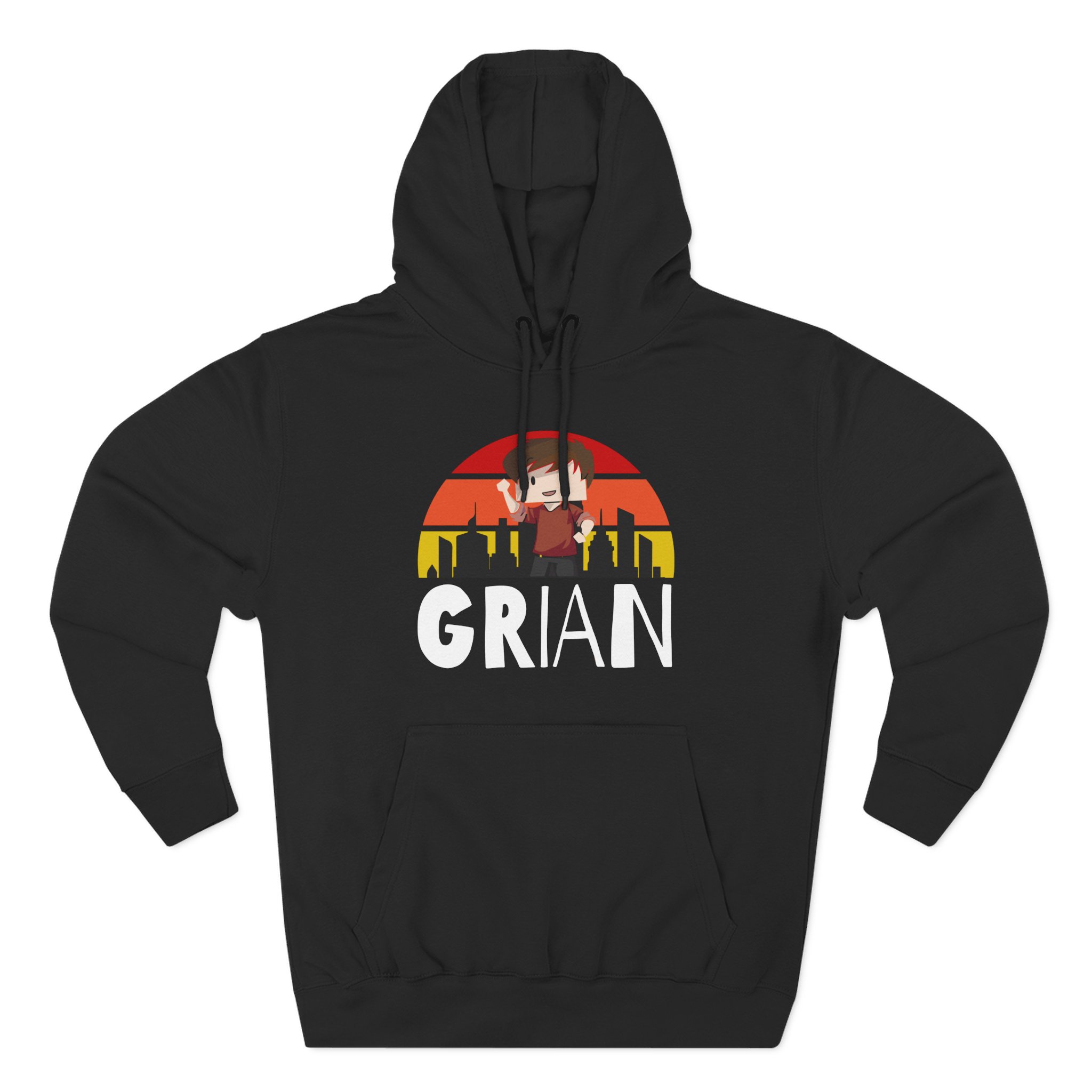 Grian Three-Panel Fleece Hoodie