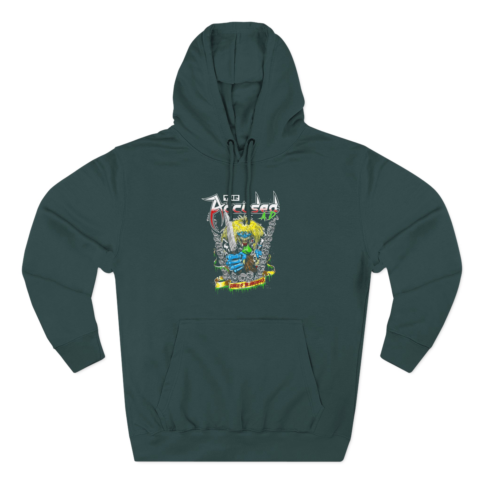 Accused Ad Goddess of the Underworld Three-Panel Fleece Hoodie