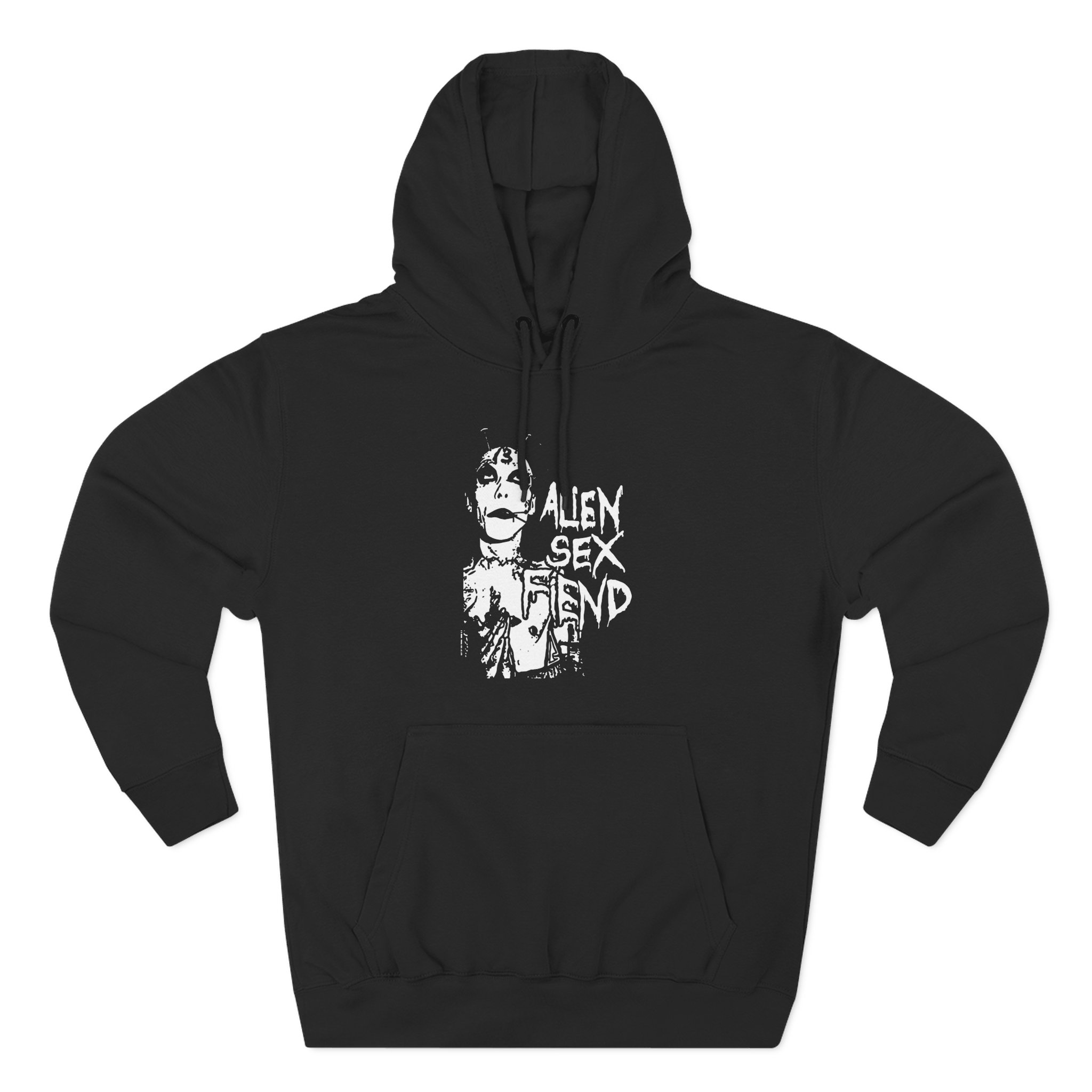 Alien Sex Fiend 13 Head Three-Panel Fleece Hoodie