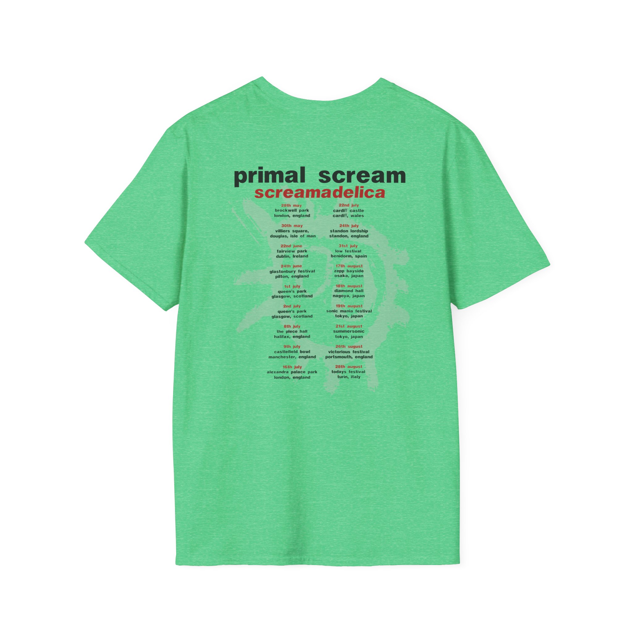 Primal Scream Screamadelica Tour Unisex Softstyle T-Shirt