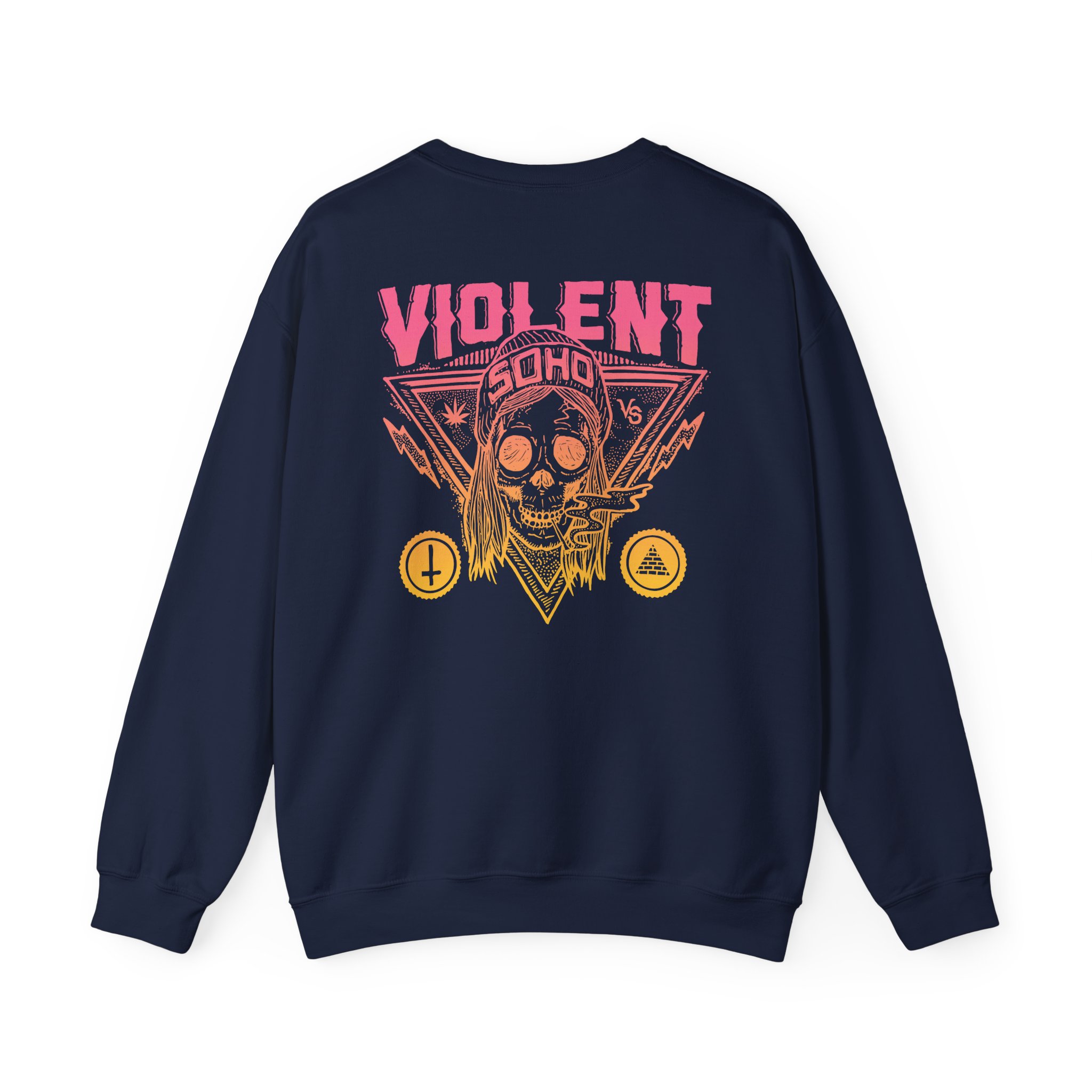 Violent Soho Blazin' Skull Gradient Unisex Heavy Blendâ„¢ Crewneck Sweatshirt