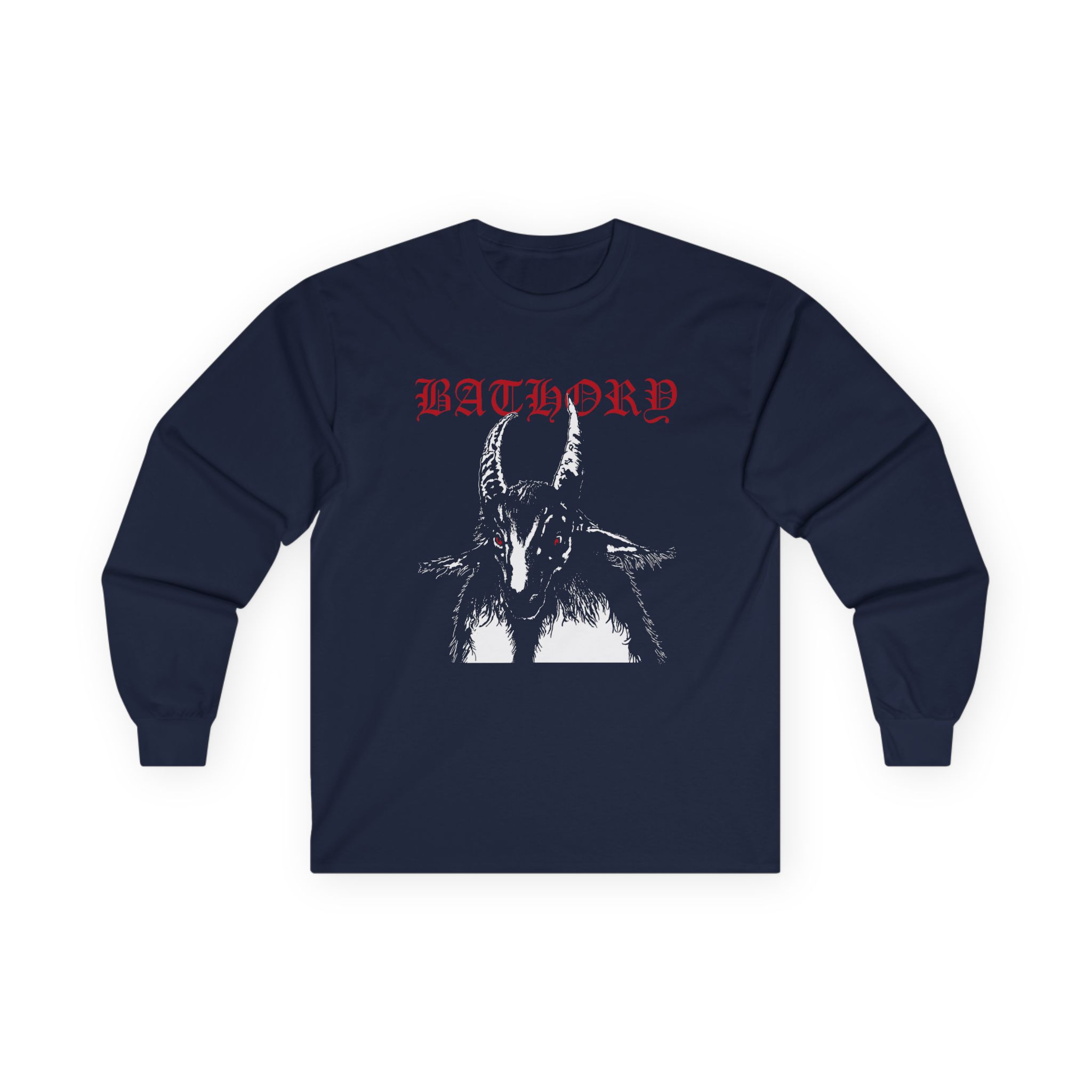 Bathory Goat Red Logo Unisex Ultra Cotton Long Sleeve Tee