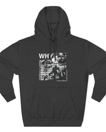 Discharge Why? Three-Panel Fleece Hoodie