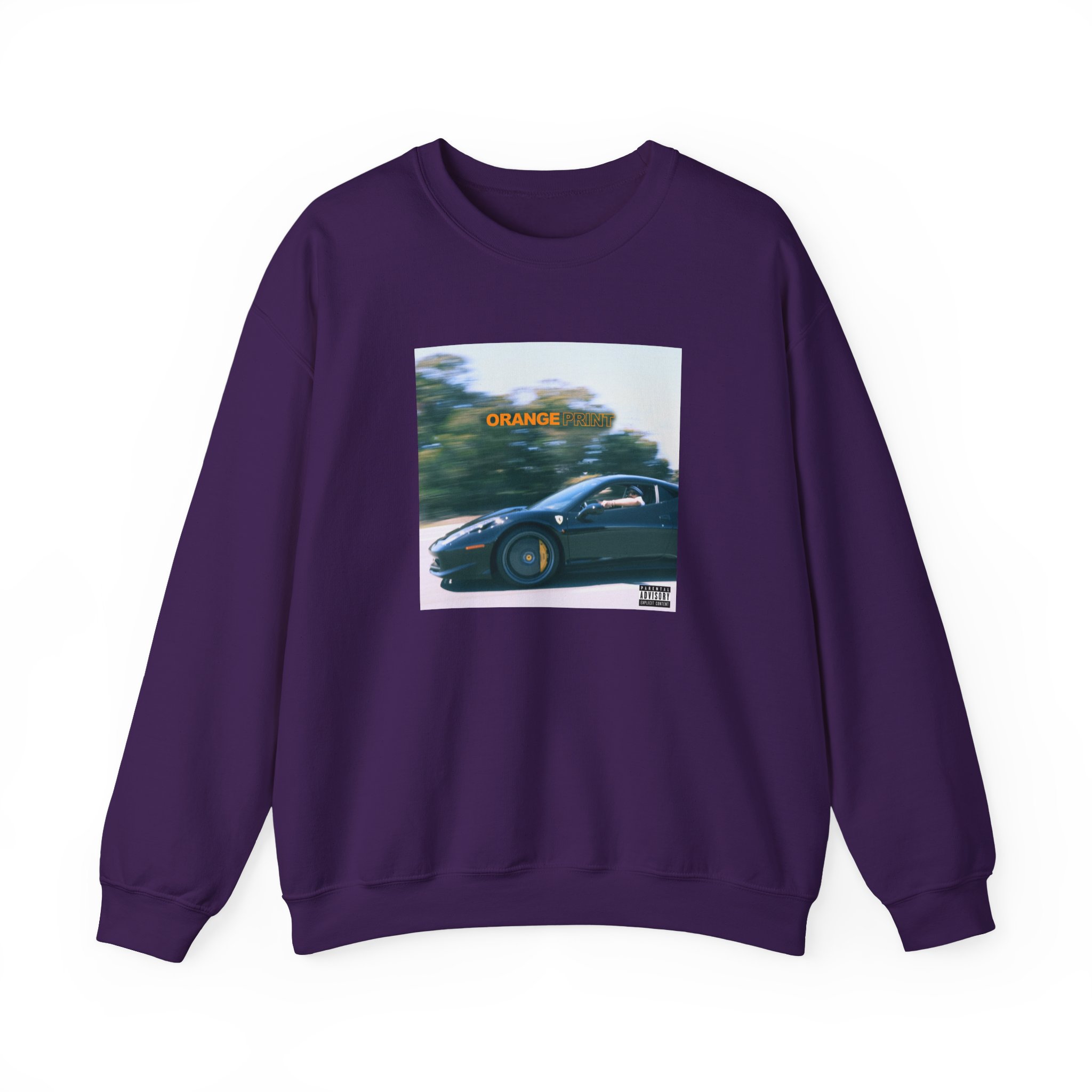 Larry June Orange Print Unisex Heavy Blendâ„¢ Crewneck Sweatshirt