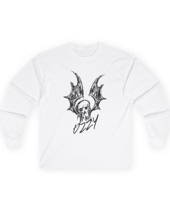 Ozzy Osbourne Bat Sketch Unisex Ultra Cotton Long Sleeve Tee