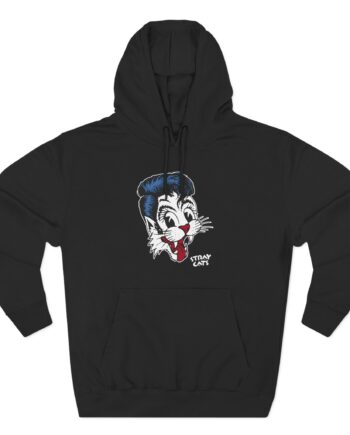 Stray Cats Big Blue Cat Three-Panel Fleece Hoodie