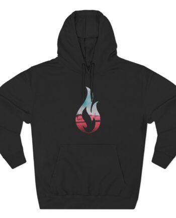 Like Moths to Flames Three-Panel Fleece Hoodie