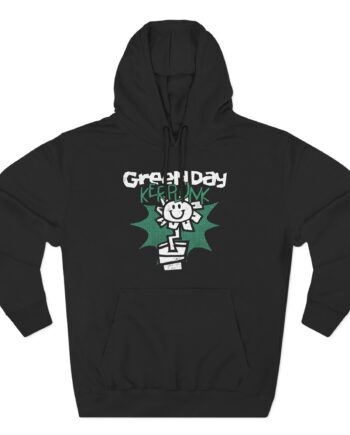 Green Day Kerplunk Vintage Flower Three-Panel Fleece Hoodie