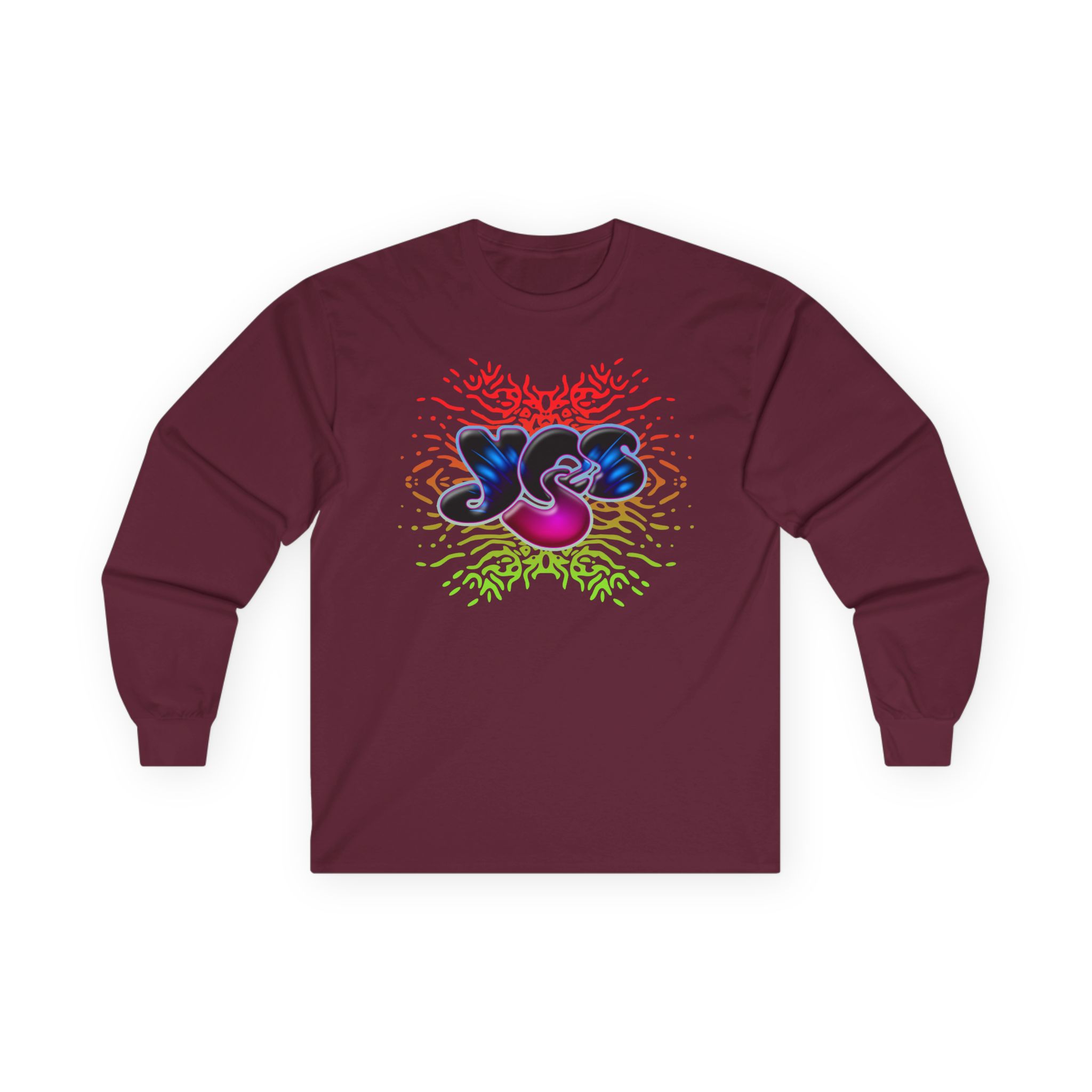 Yes Rainbow Abstract Logo Unisex Ultra Cotton Long Sleeve Tee