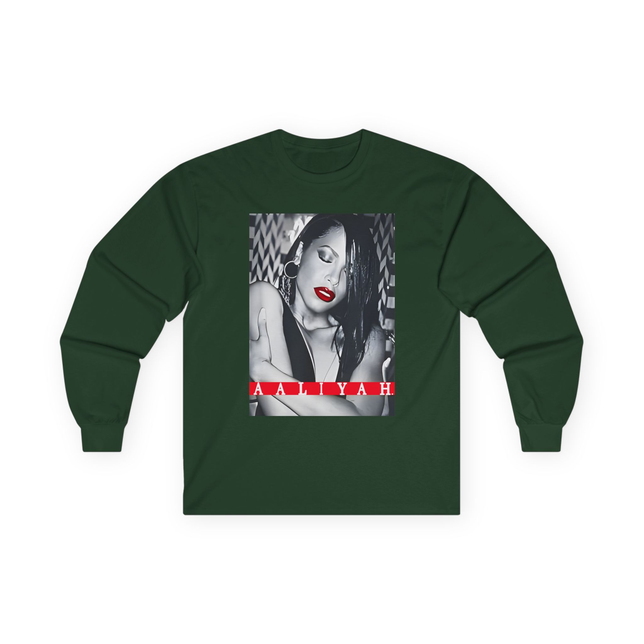 Aaliyah Red Lips Unisex Ultra Cotton Long Sleeve Tee