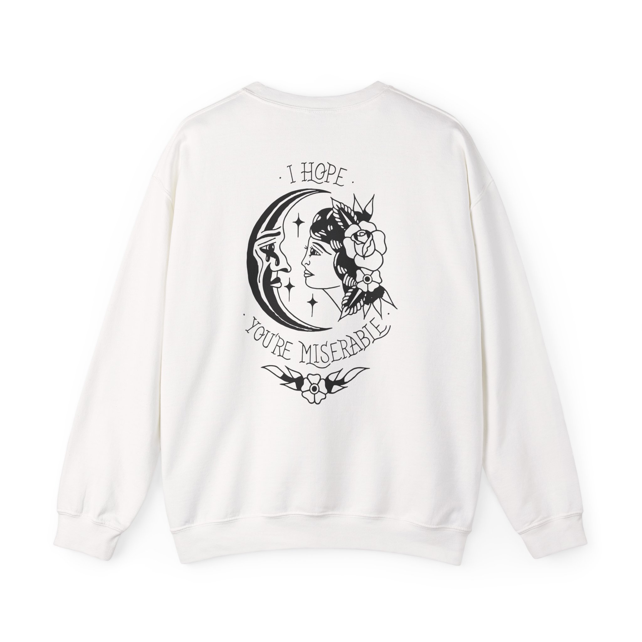 Moose Blood Traditional Tattoo Desig Unisex Heavy Blendâ„¢ Crewneck Sweatshirt