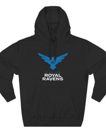 Carolina Royal Ravens Three-Panel Fleece Hoodie