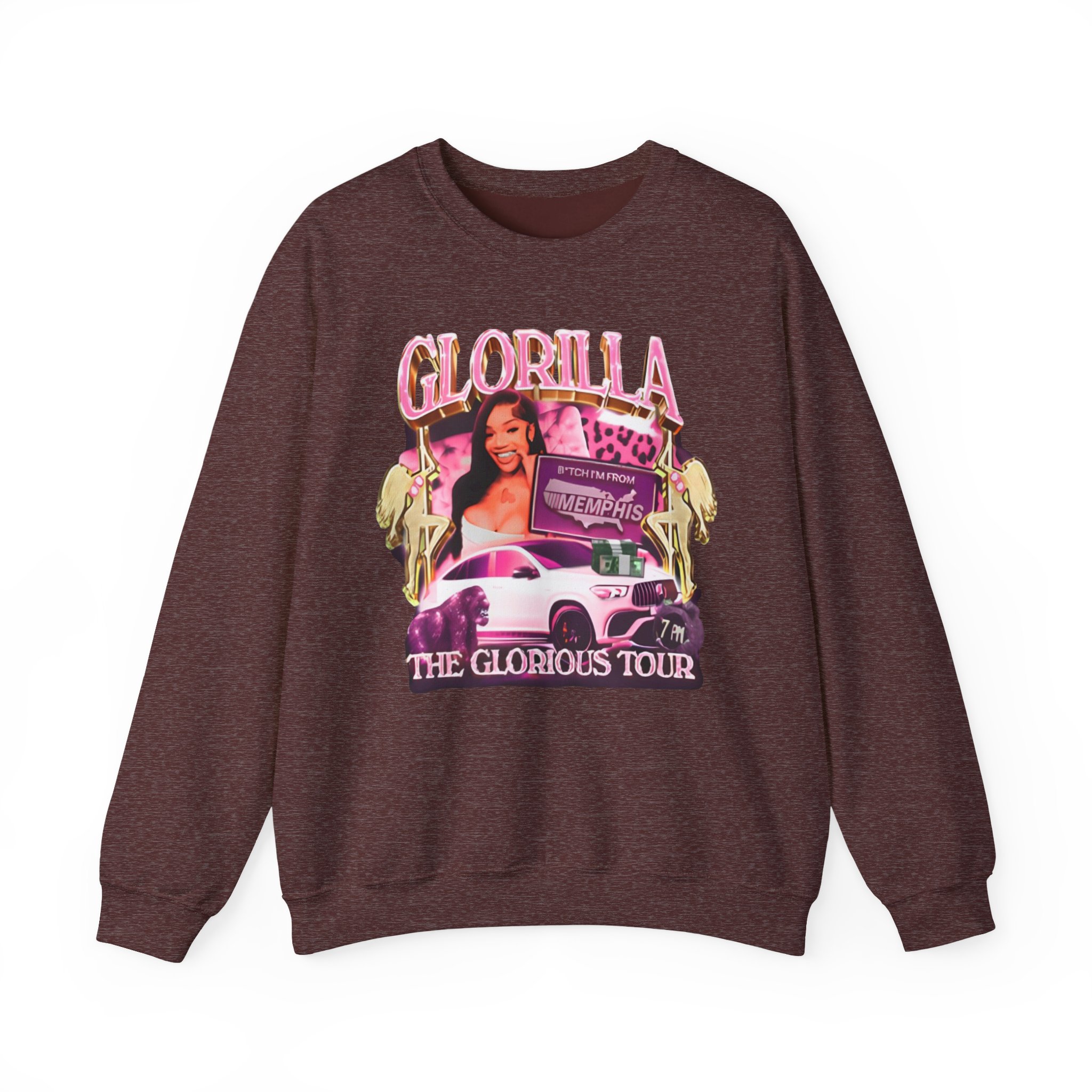 Glorilla Glorious Tour From Memphis Unisex Heavy Blendâ„¢ Crewneck Sweatshirt