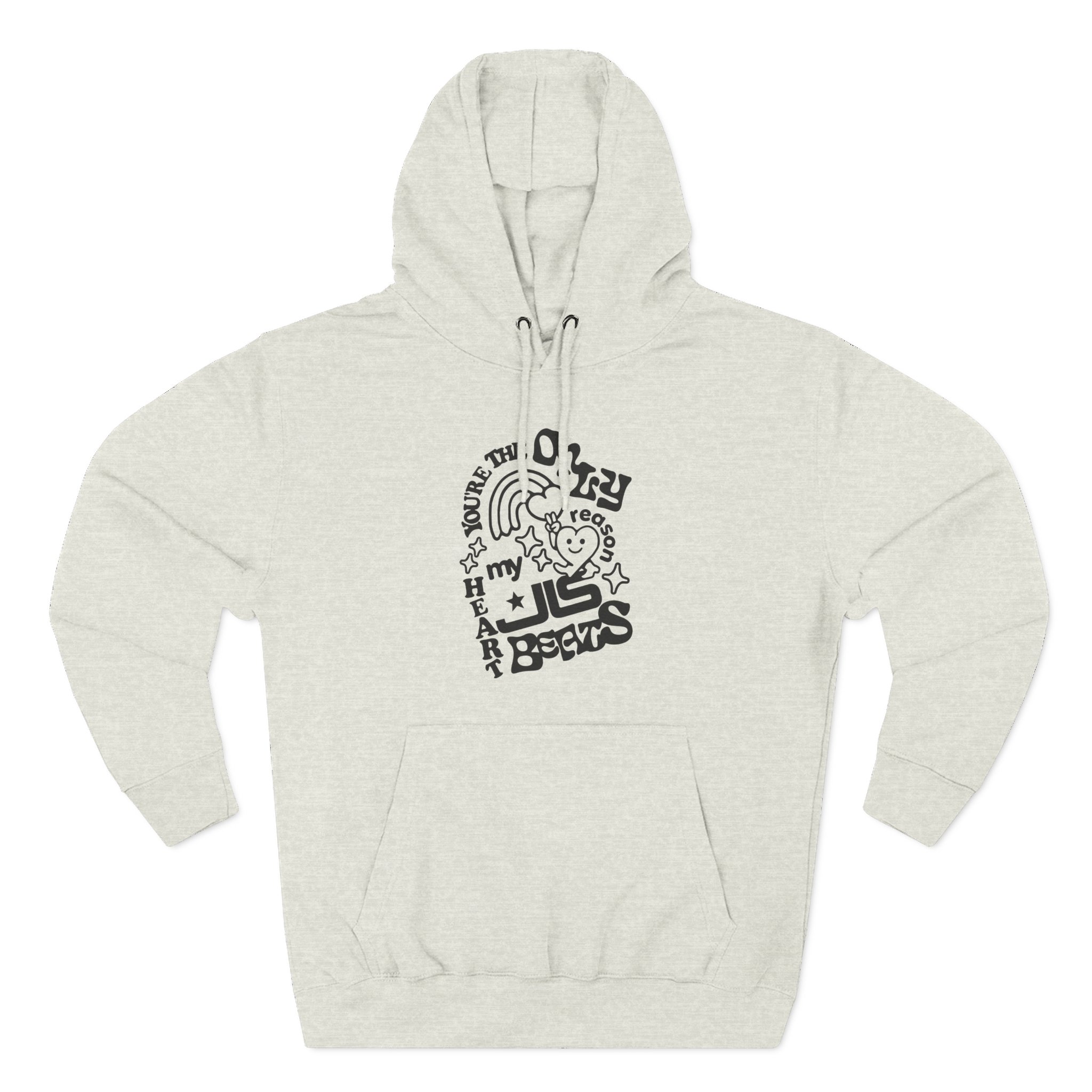 JLS Heart Beats Three-Panel Fleece Hoodie