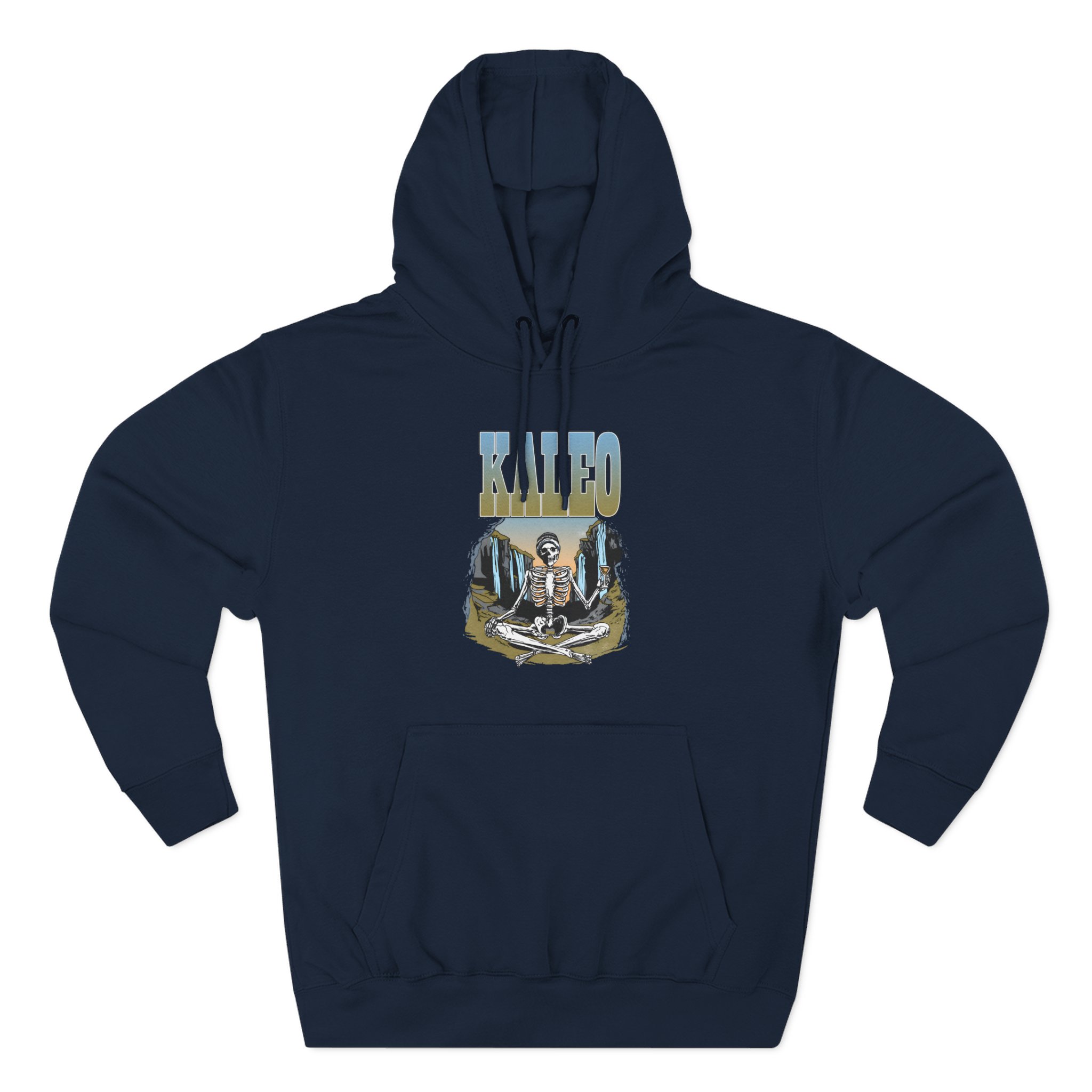 Kaleo Meditating Skeleton Three-Panel Fleece Hoodie