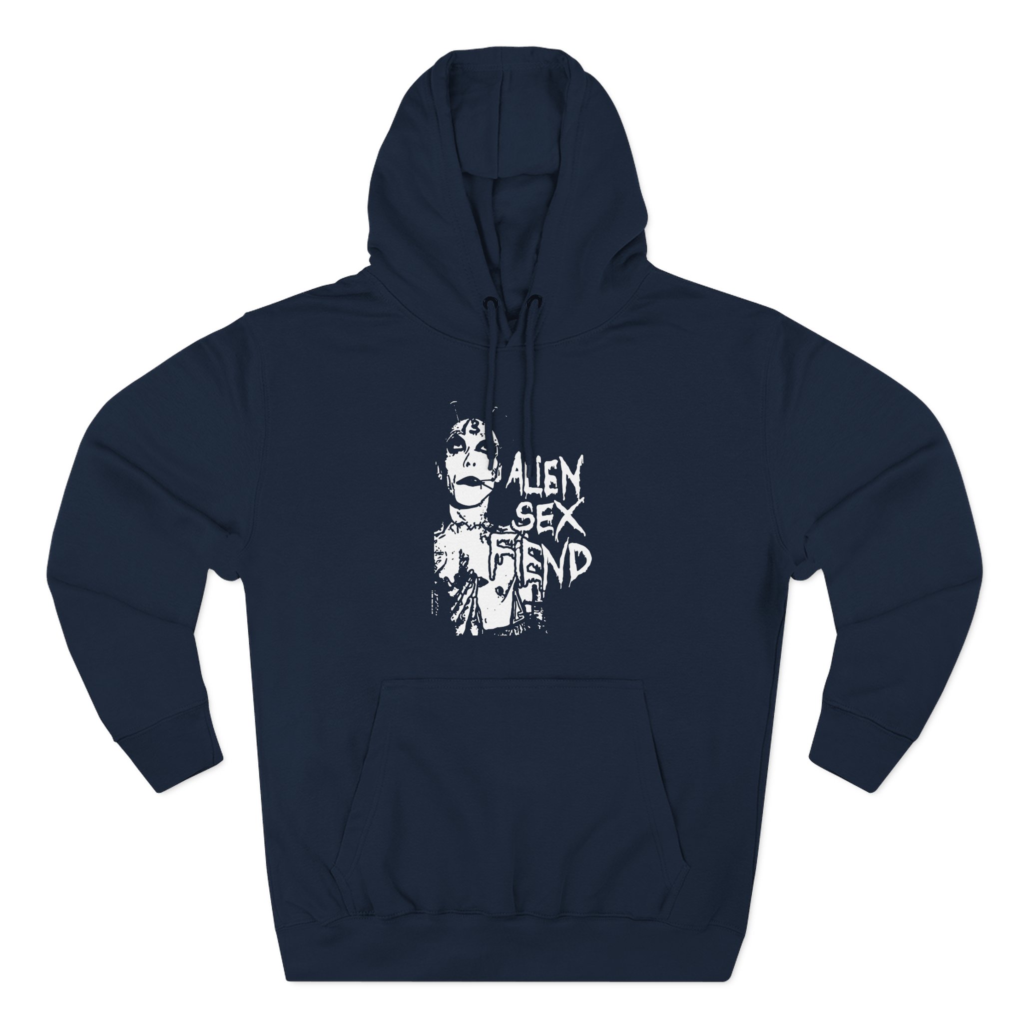 Alien Sex Fiend 13 Head Three-Panel Fleece Hoodie