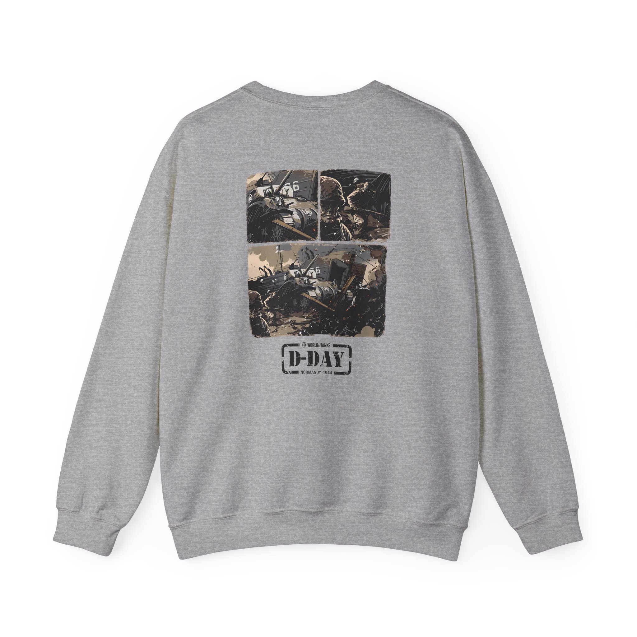 World of Tank Wot D-day Fury Storm Unisex Heavy Blendâ„¢ Crewneck Sweatshirt