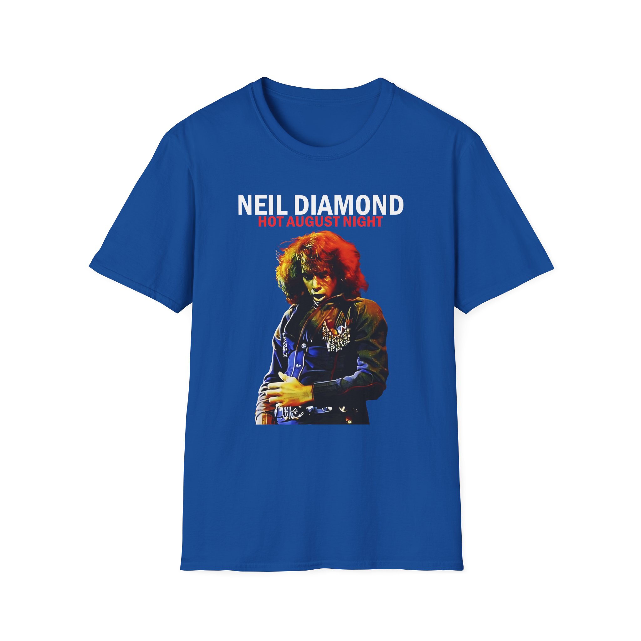 Neil Diamond Hot August Night Album Photo Unisex Softstyle T-Shirt