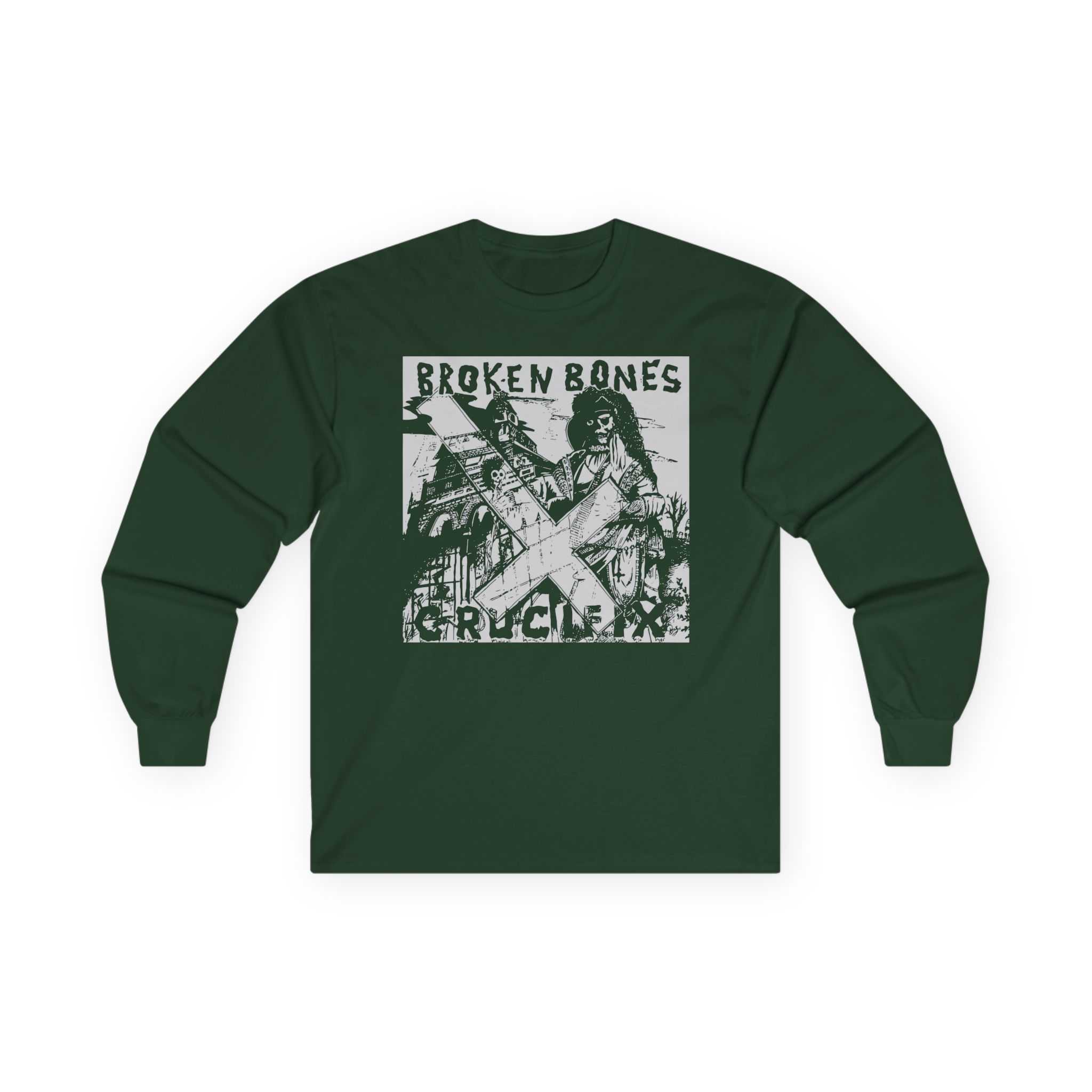 Broken Bones Crucifix Unisex Ultra Cotton Long Sleeve Tee