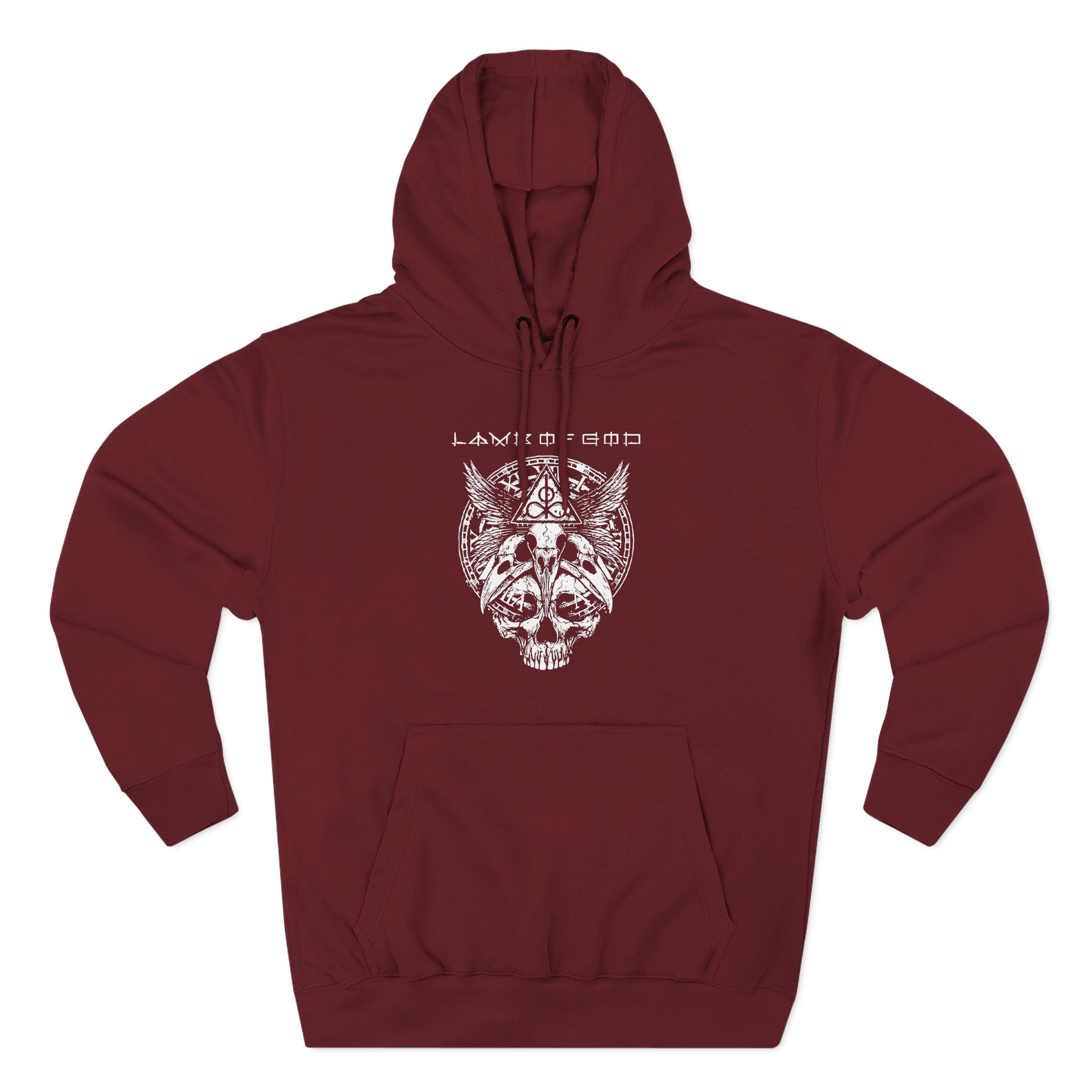Lamb of God Time Skull Three-Panel Fleece Hoodie