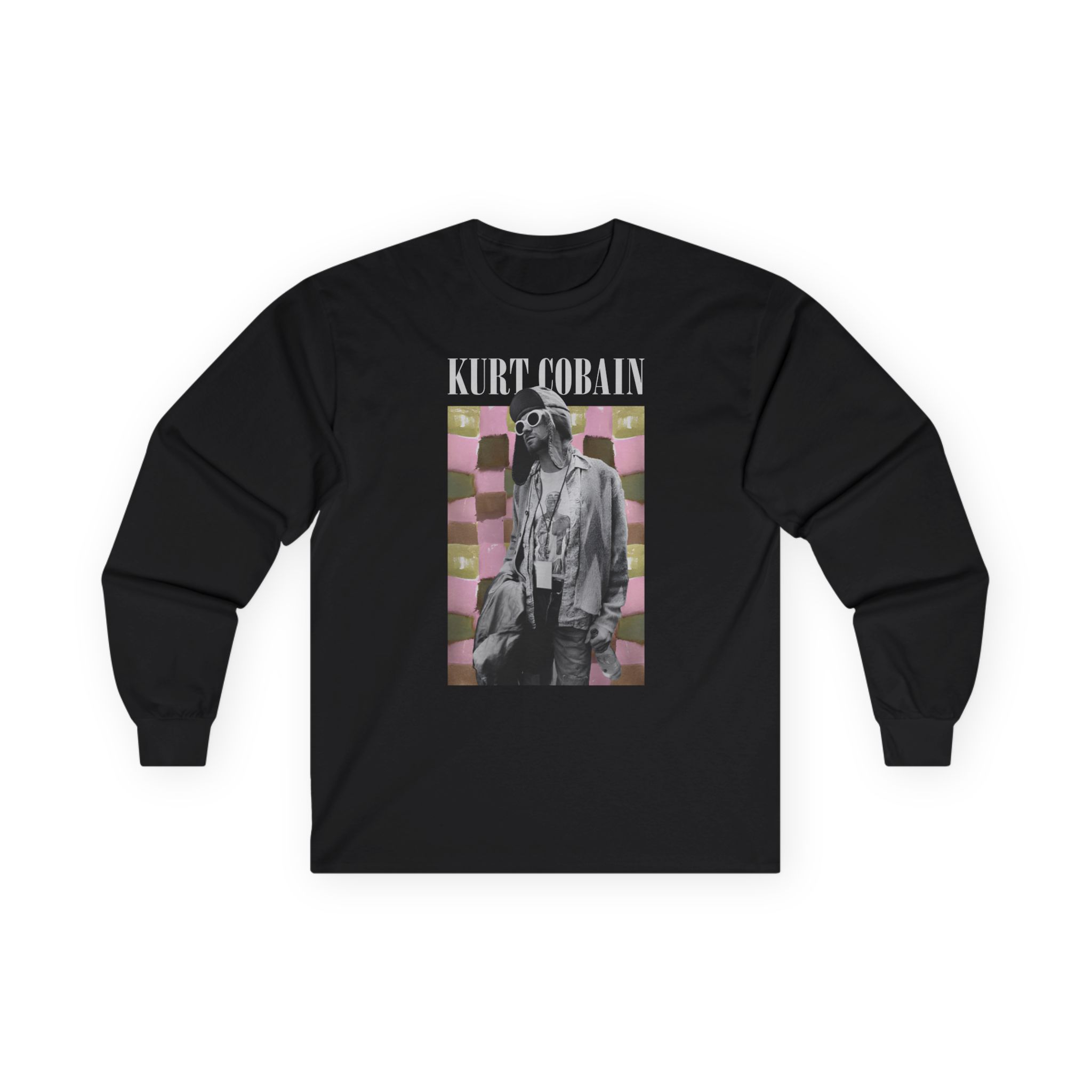 Kurt Cobain Checkered Unisex Ultra Cotton Long Sleeve Tee