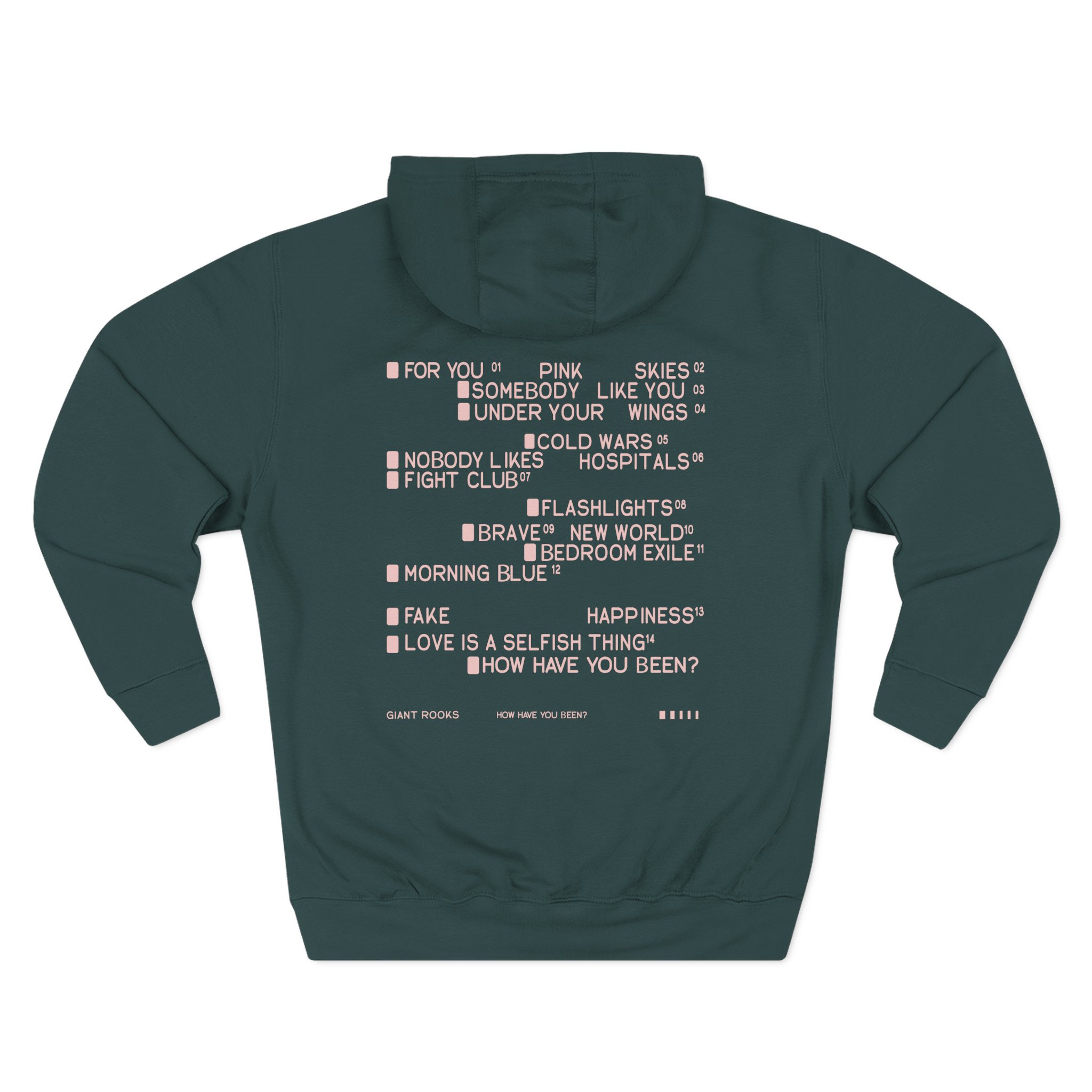 Giant Rooks Tracklisting Three-Panel Fleece Hoodie