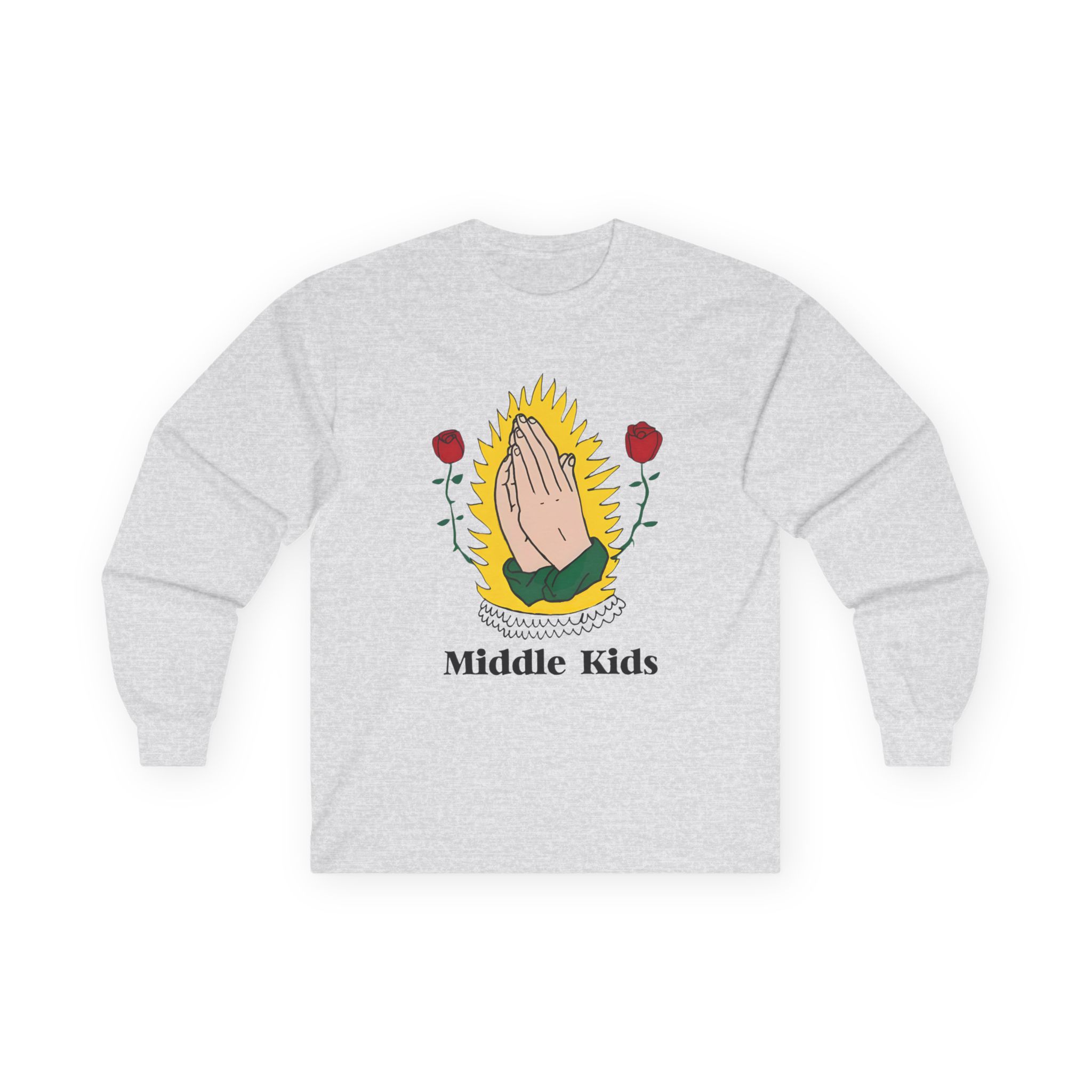 Middle Kids Praying Hands Unisex Ultra Cotton Long Sleeve Tee
