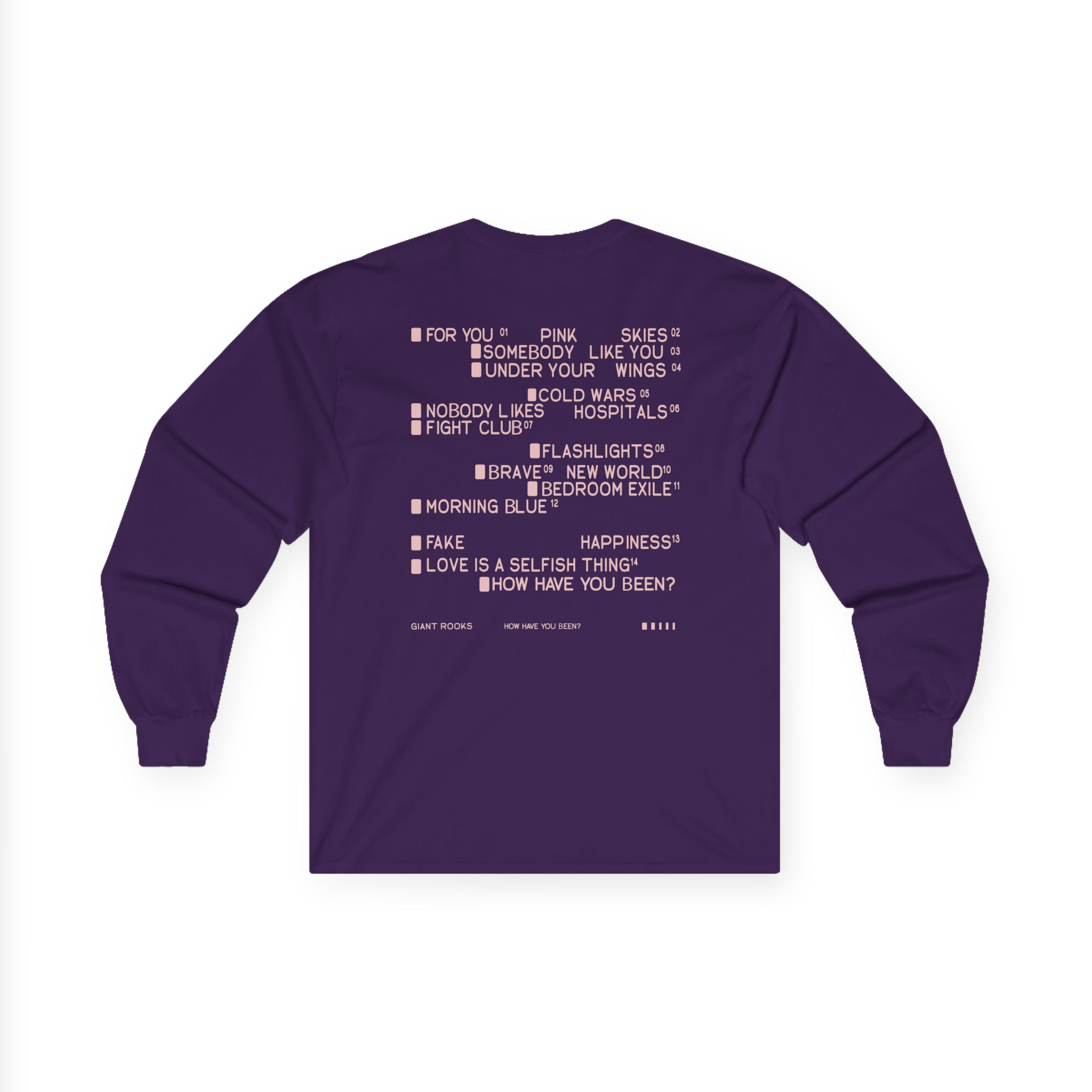 Giant Rooks Tracklisting Unisex Ultra Cotton Long Sleeve Tee